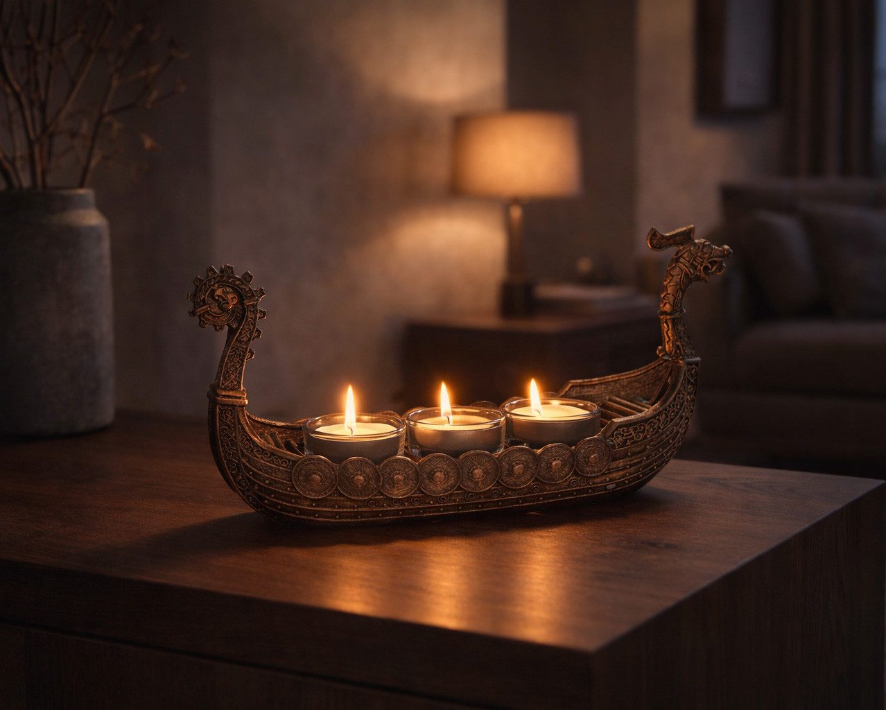 Vogler Teelichthalter Wikinger Teelichthalter Drakar Schiff Kerzenhalter mi günstig online kaufen