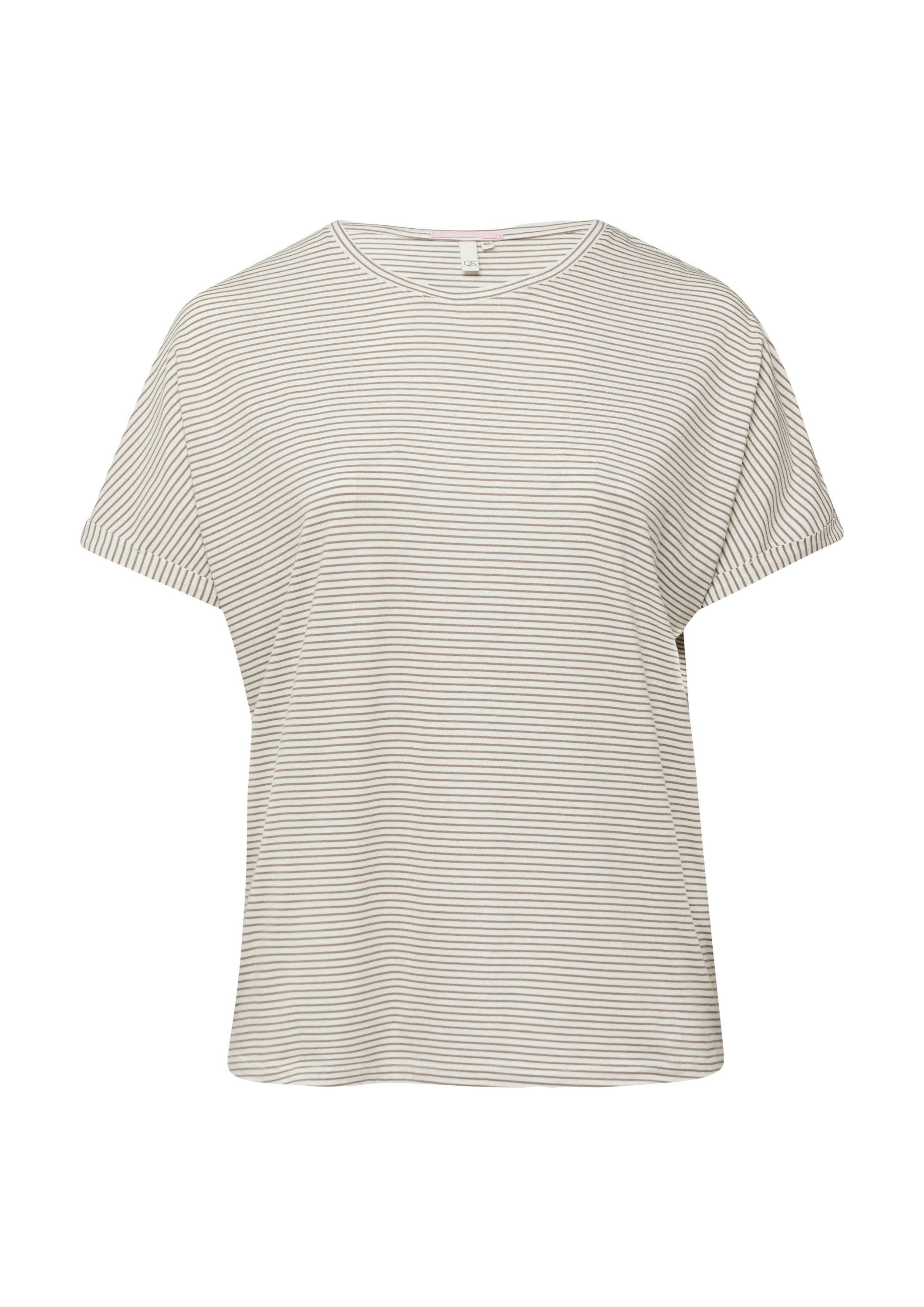 QS Kurzarmshirt T-Shirt T-Shirt im Modalmix