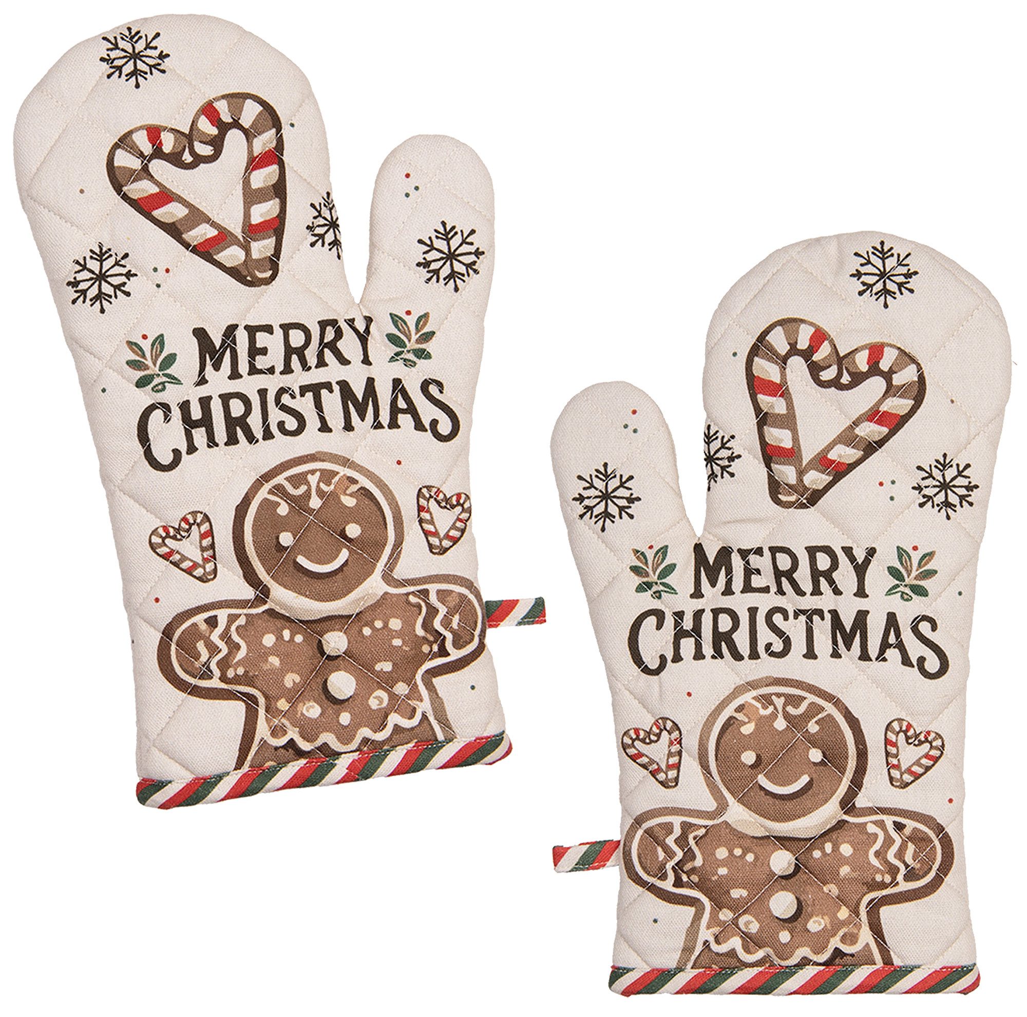 Clayre & Eef Topfhandschuhe Classic Gingerbread Magic, (2-tlg., 2-teilig), günstig online kaufen