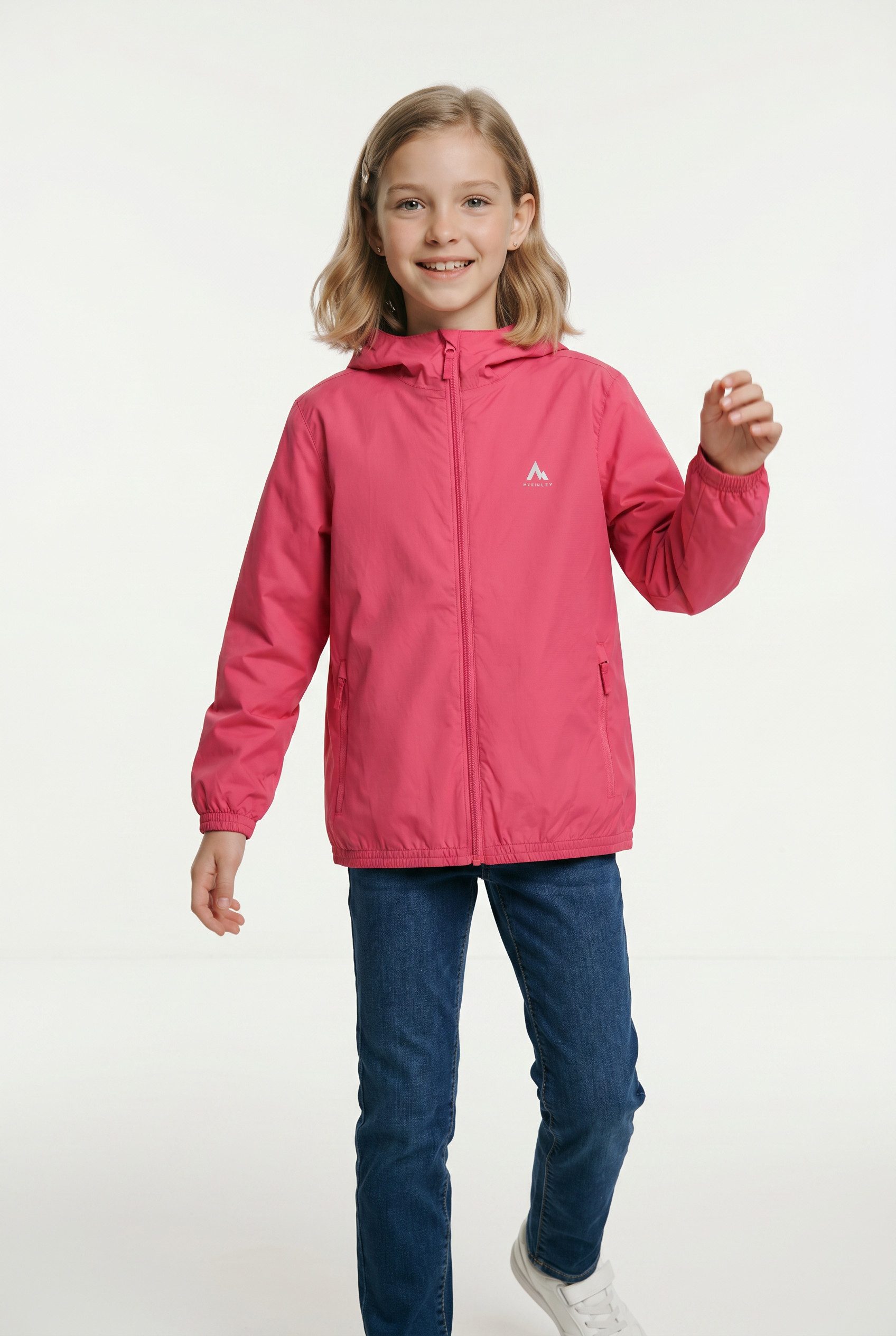 McKINLEY Regenjacke KI.-REGENJACKE KEREOL III J sportlicher Stil, mit AQUAMAX-Technologie, verschweißte Nähte