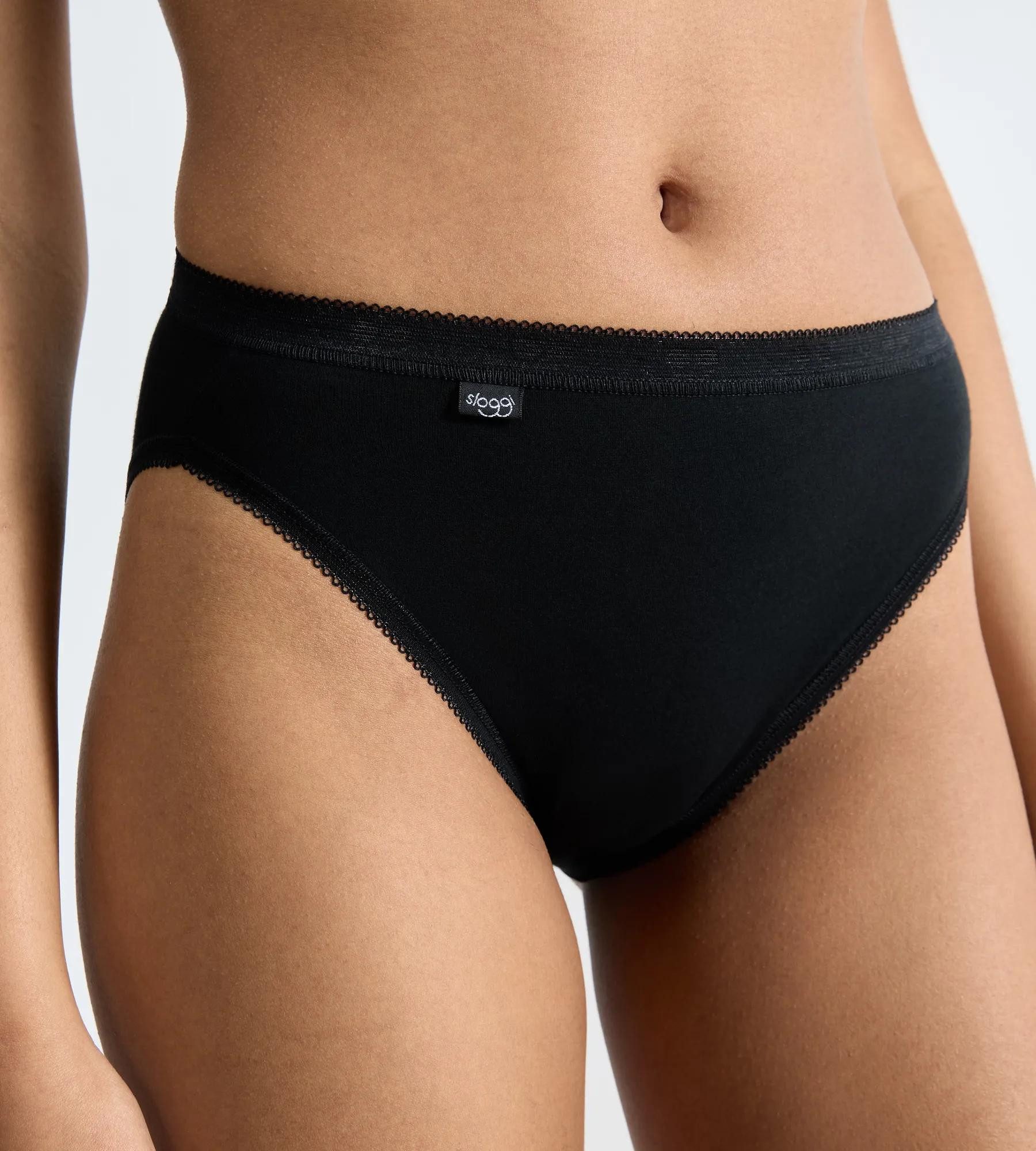 sloggi Tai-Slip Basic+ (3er Pack) elastischer Bund, weiche Nähte, Baumwollmischung, atmungsaktiv