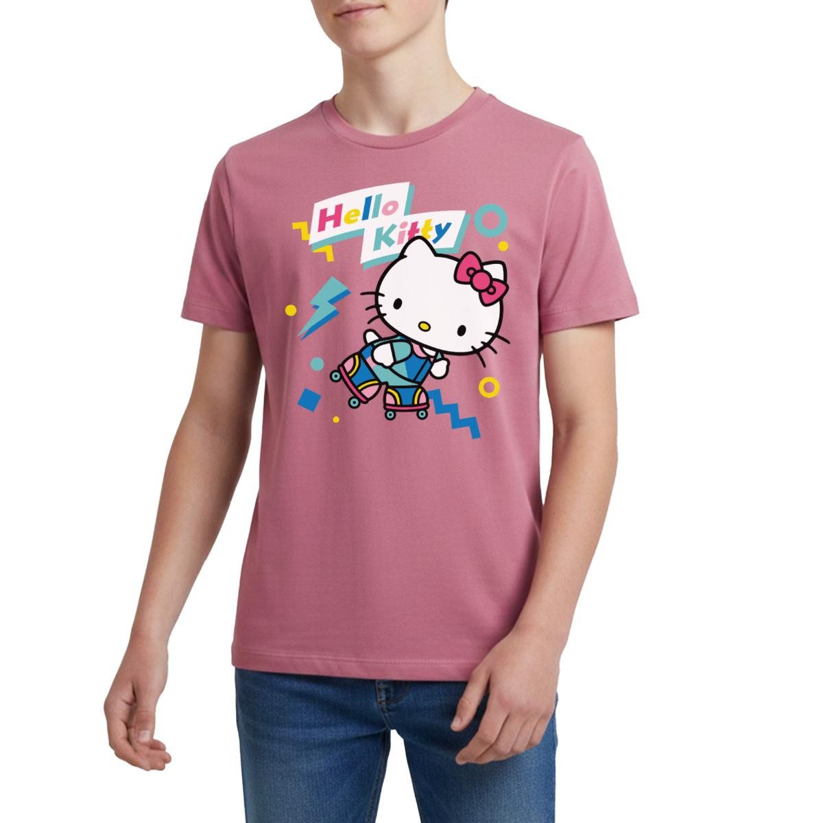 T-Shirt Hello Kitty 90er Stil Mit Rollschuhen Teenager Premium T-Shirt