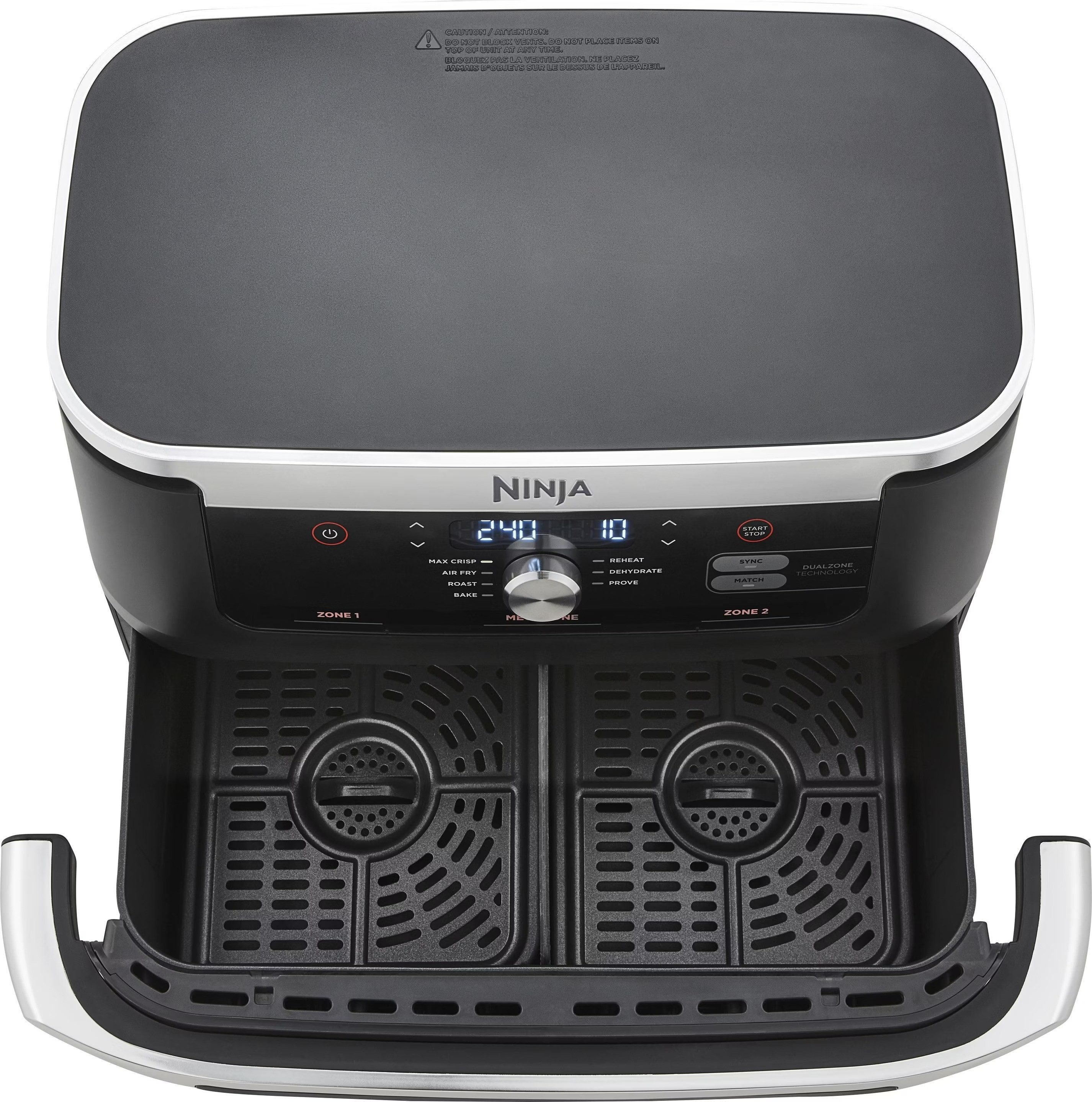 NINJA Heißluftfritteuse Foodi FlexDrawer AF500 Airfryer, 2470 W, Air Fry für 8 Personen, 10,4 Liter MegaZone oder 2x 5,2 Liter DualZone – Bild 5 von 5
