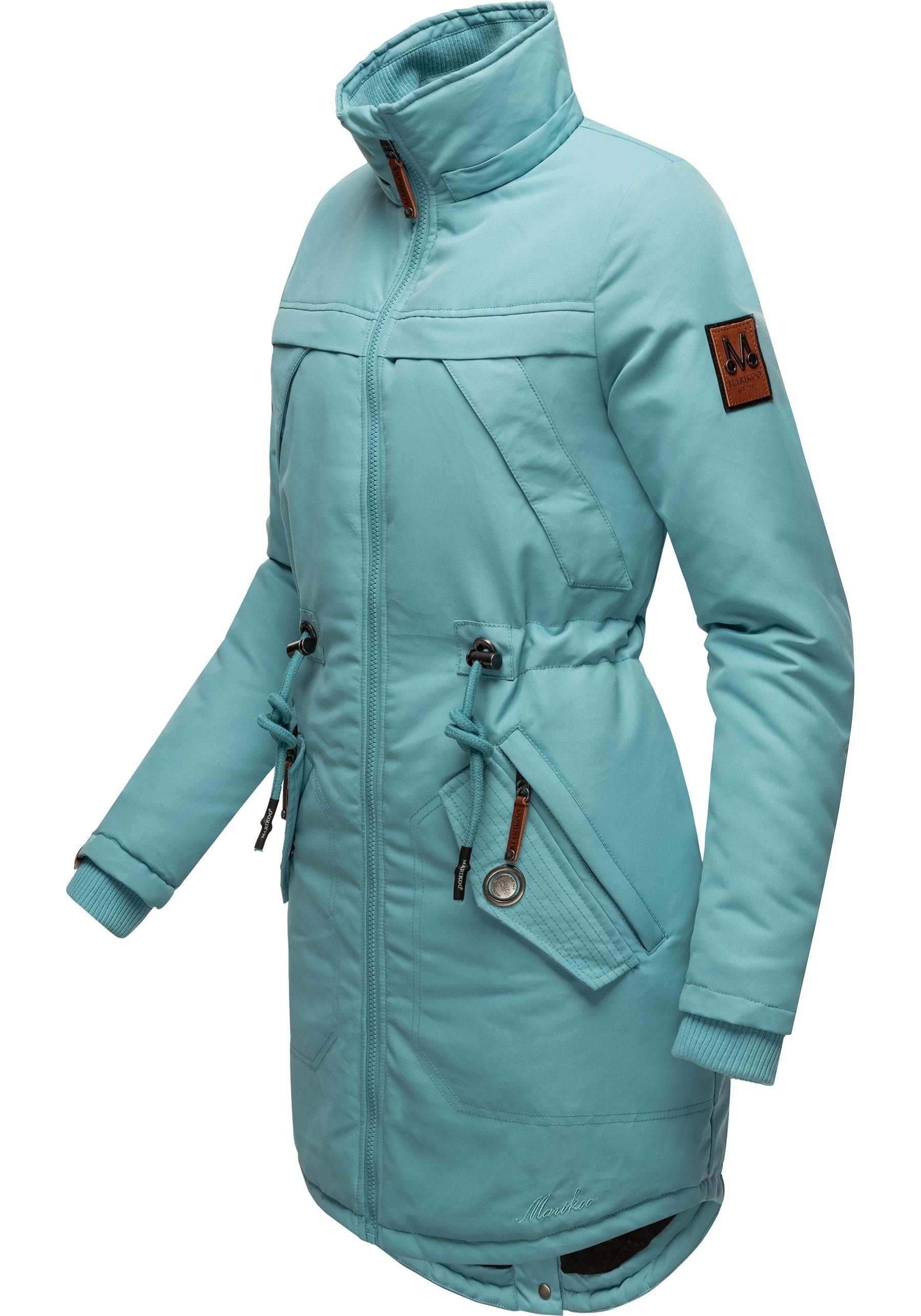 Marikoo Wintermantel Kamii sportlicher Damen Winterparka mit abnehmb. Kapuze