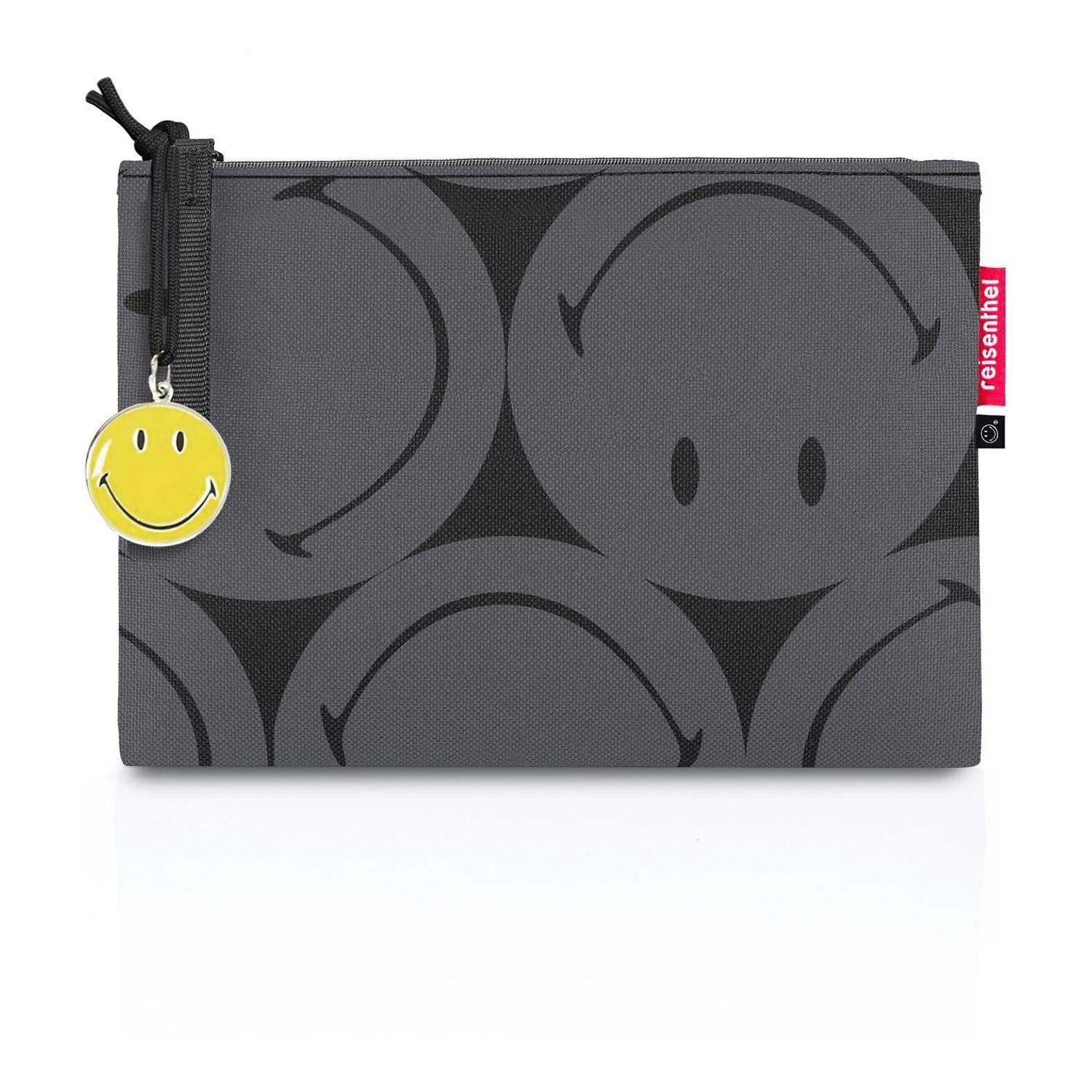 REISENTHEL® Kulturbeutel CASE SMILEY GREY, Grau, Polyester, Wasserabweisend, 24 x 17 cm