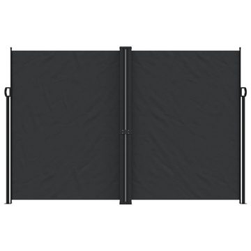 vidaXL Seitenmarkise Seitenmarkise Ausziehbar Schwarz 220x600 cm