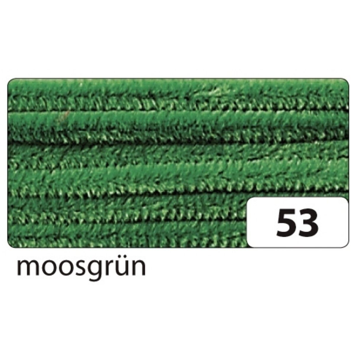 Folia Bastelfilz Chenilledraht - 8 mm 10 Stück moosgrün.
