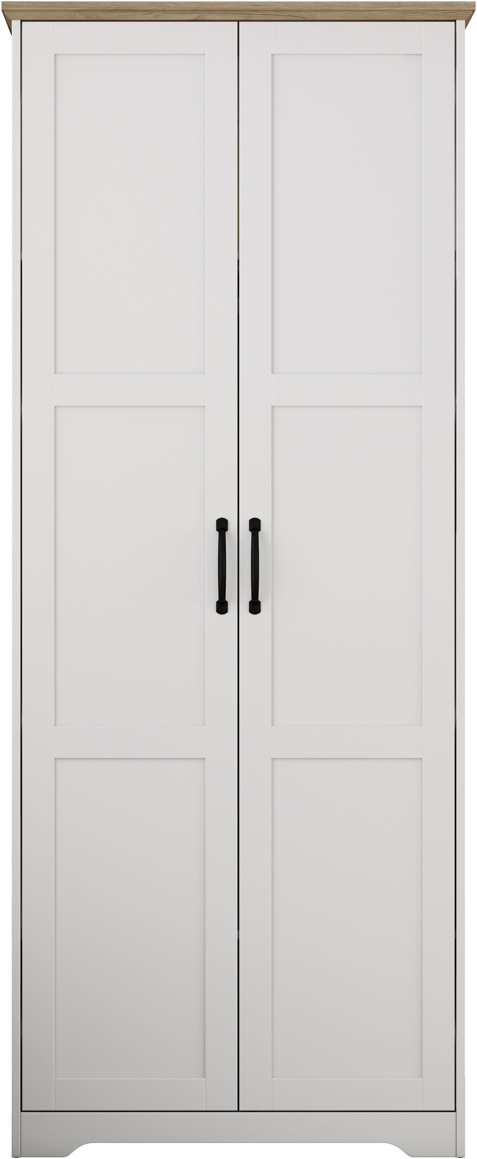 OTTO home Kleiderschrank Emmilia Schrank Schlafzimmerschrank im Landhaus Design Landhaus Schrank mit 2 Türen in Breite 82,7cm, Höhe 2m