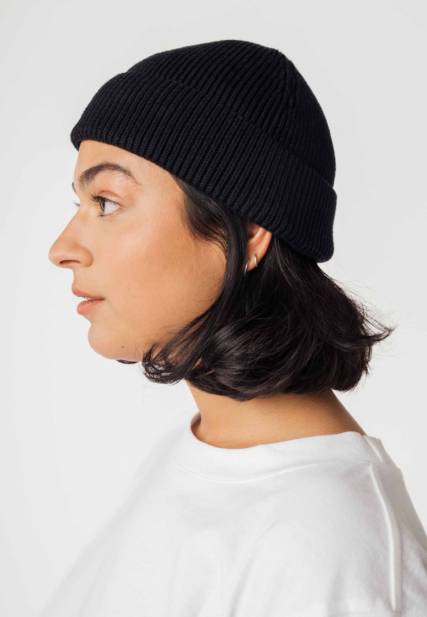 MELA Strickmütze Unisex Kurze Rippstrick Mütze günstig online kaufen