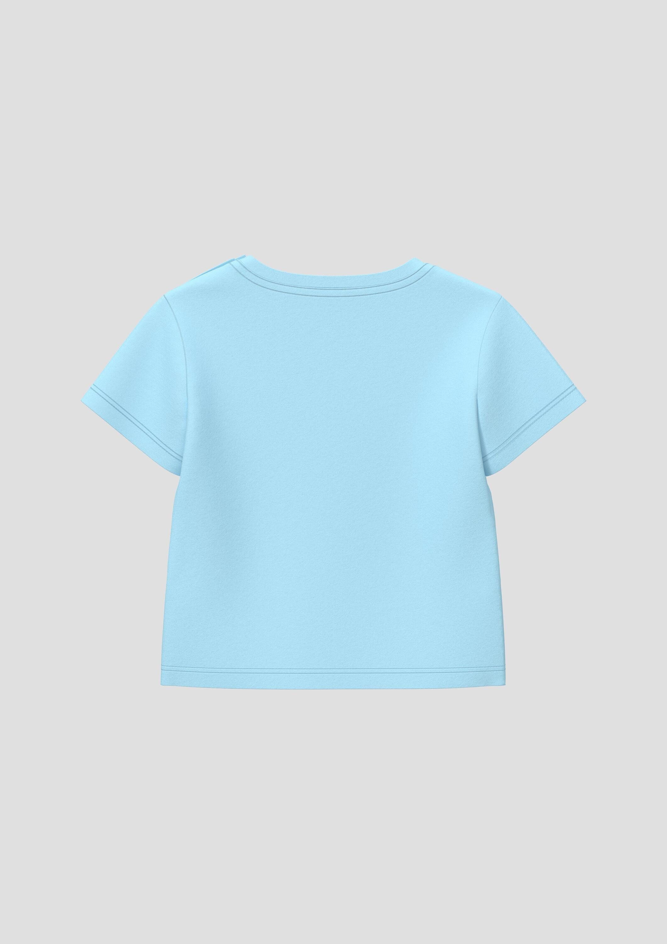 s.Oliver Kurzarmshirt T-Shirt Unisex T-Shirt mit Print und Applikation