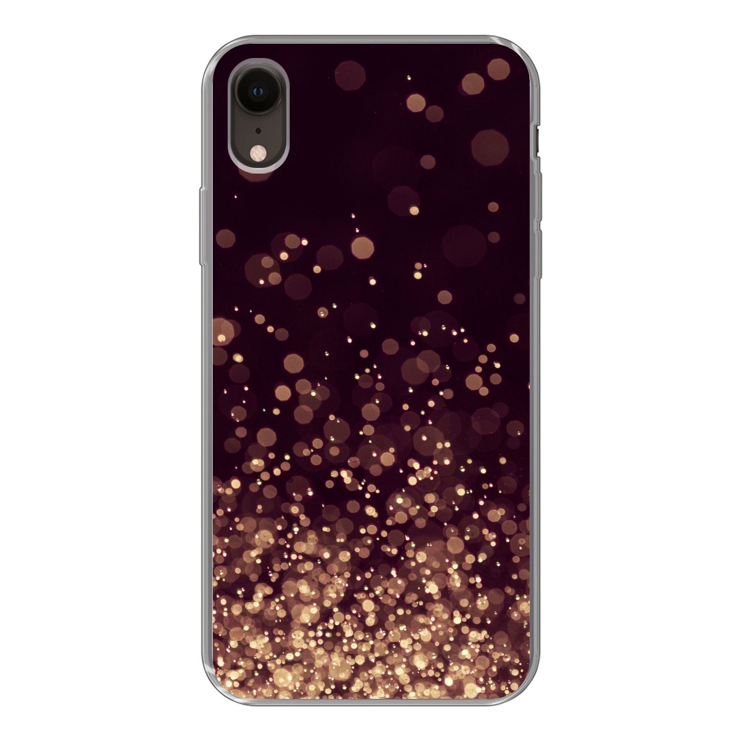 MuchoWow Handyhülle für Apple iPhone XR Abstrakt - Glitzer - Licht - Design, Smartphone-Bumper, Print, Handy Schutzhülle Dünn