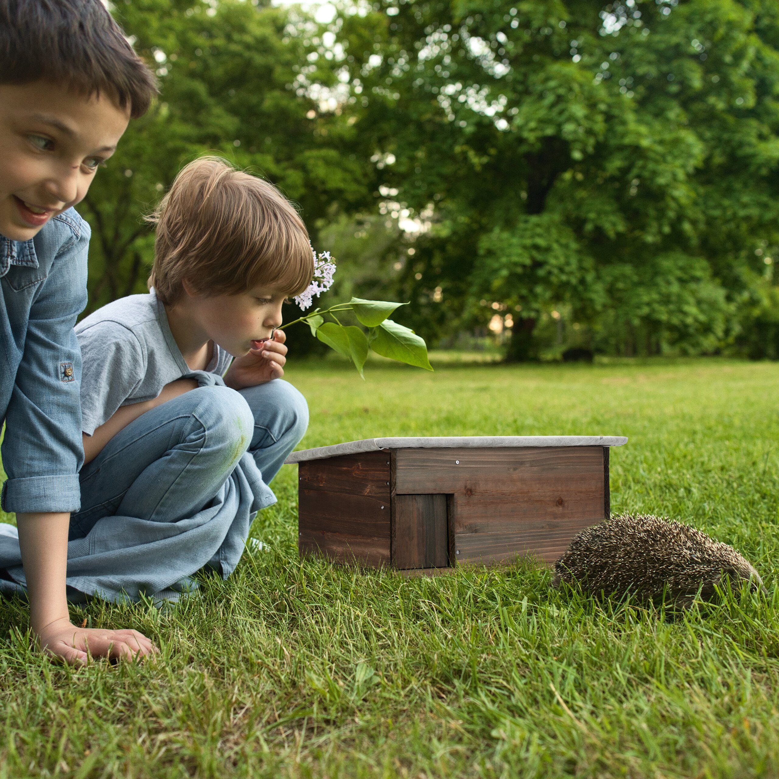 relaxdays Igelhaus Großes Igelhaus aus Holz