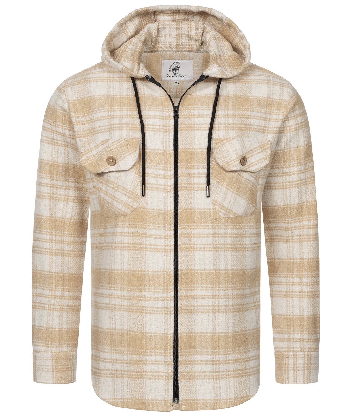 Rock Creek Flanellhemd Herren Hemd Flanellhemd mit Kapuze H-335