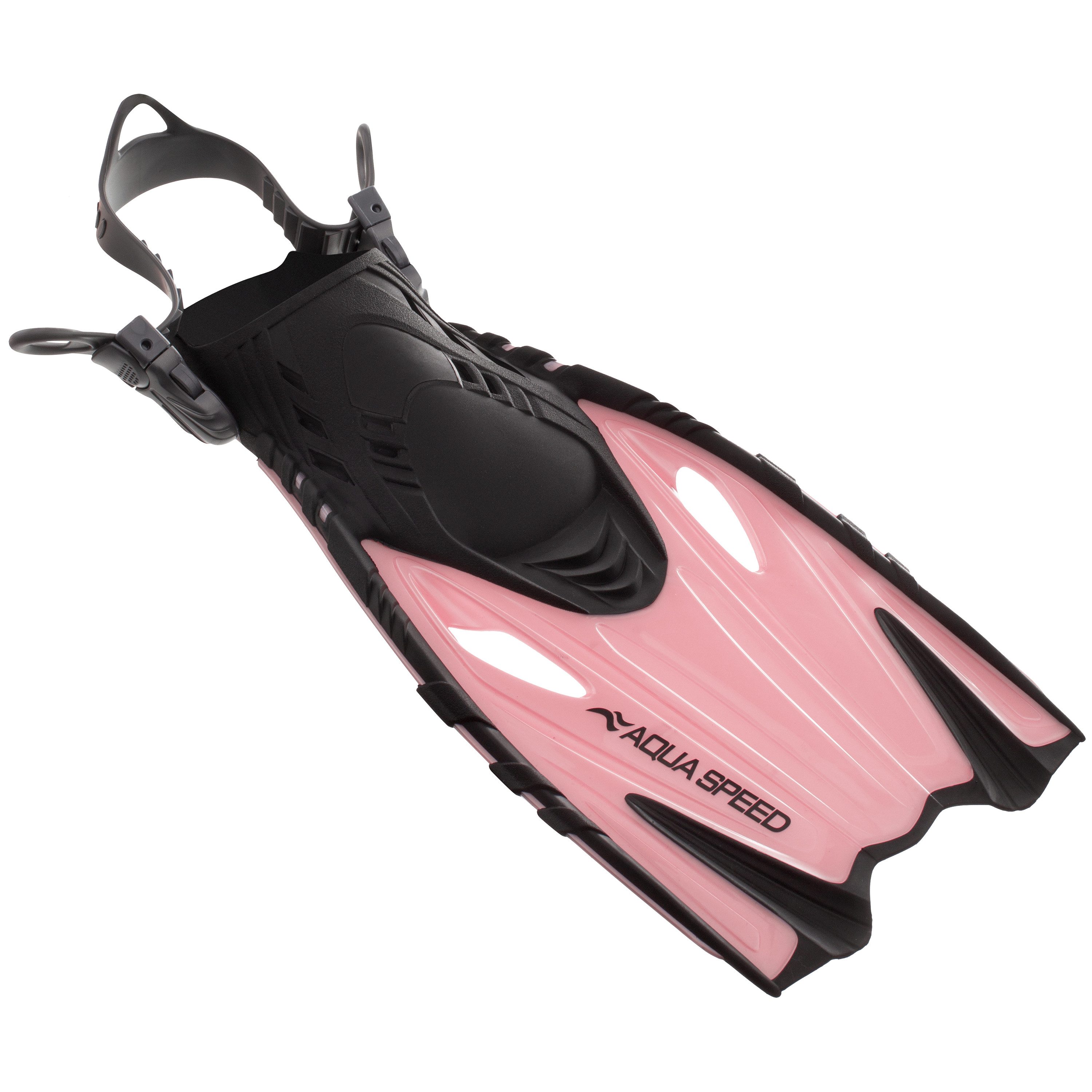 Aqua Speed Flosse BOUNTY bequeme Kinder Flossen Kurzflossen verstellbar 27-31 32-37, leichte, kurze und anpassbare Kinder-Flossen, offene Fusstasche