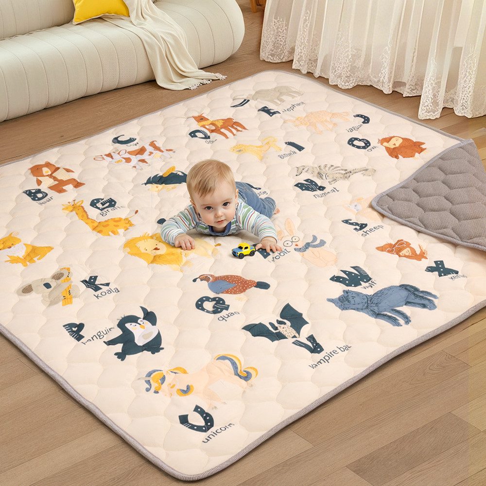 Comomy Spielmatte (200*180 cm, 1-St., Krabbelmatte Boden Spielunterlage Lau günstig online kaufen