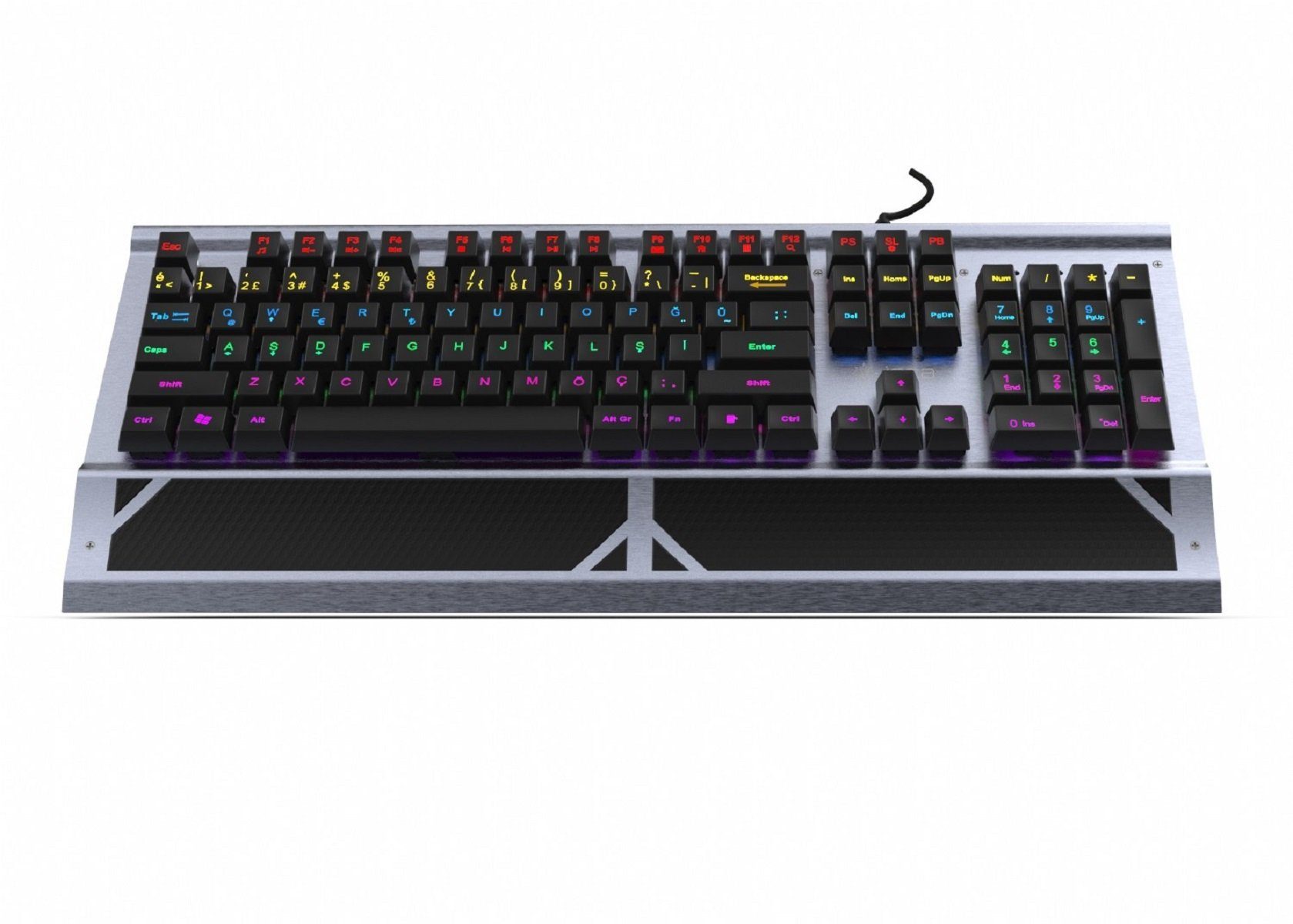 INCA IKG-444 RGB Gaming-Tastatur – 13 LED-Modi, Blaue Switches, 50 M Klicks Gaming-Tastatur (13 RGB-Beleuchtungsmodi, Blaue Switches, 50 Mio. Klicks Lebensdauer)