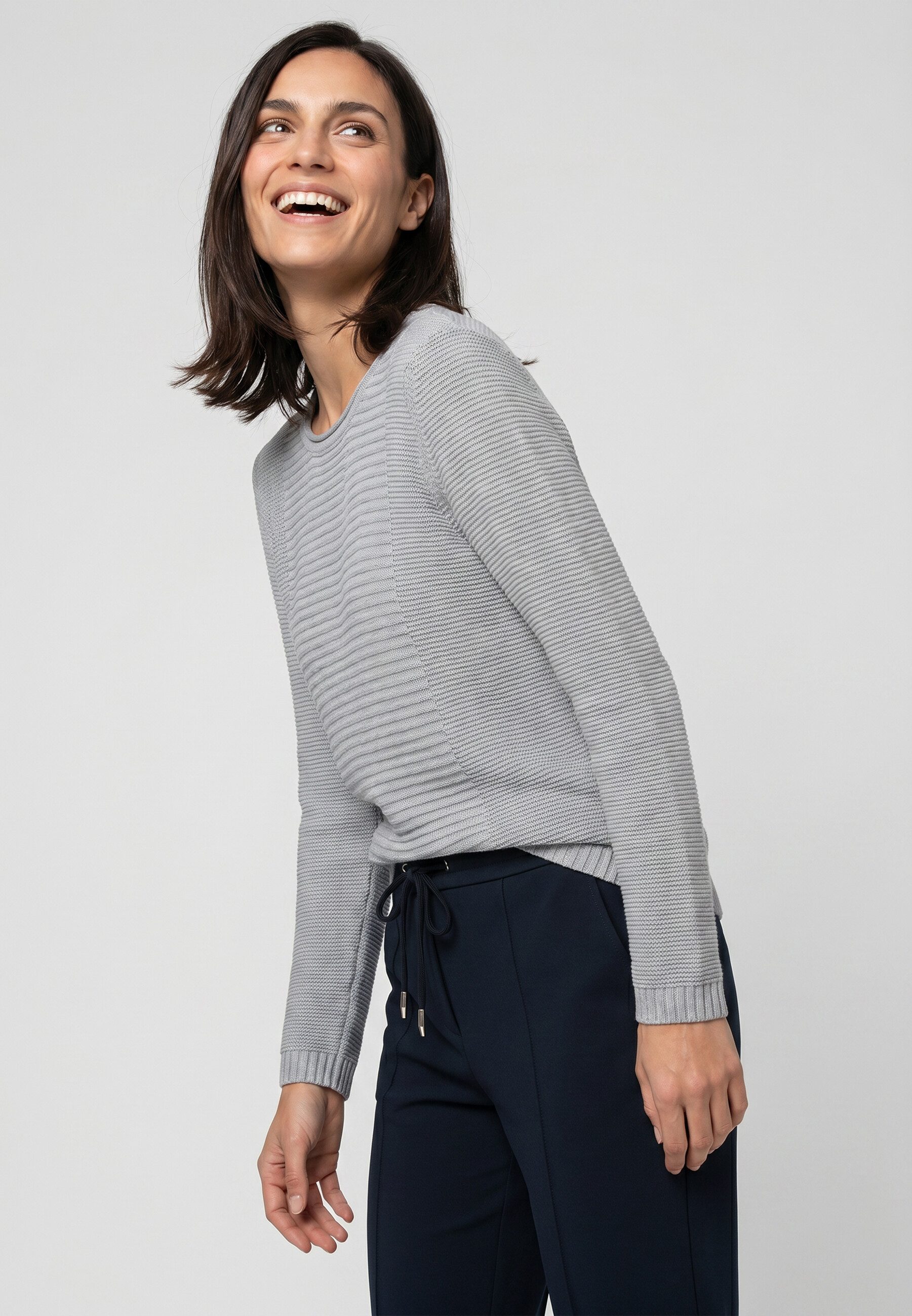 Olsen Strickpullover Pullover mit Strukturstrick