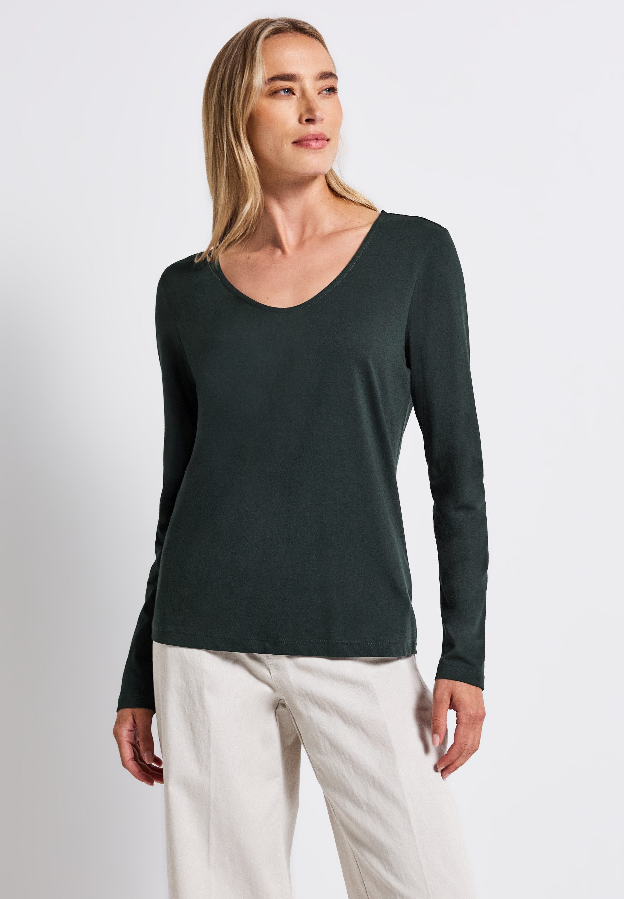 STREET ONE Langarmshirt im soften Baumwoll-Mix