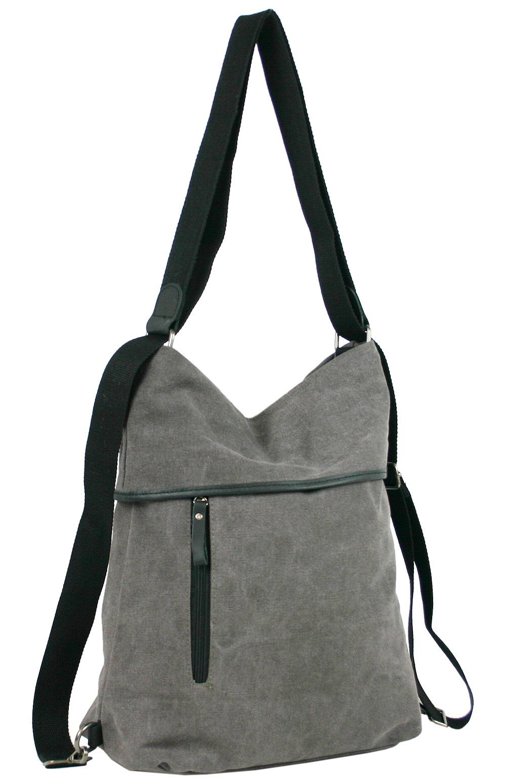 J JONES JENNIFER JONES Umhängetasche Große Canvas Rucksacktasche - Casual Rucksack und Schultertasche 2in1 – Bild 5 von 5