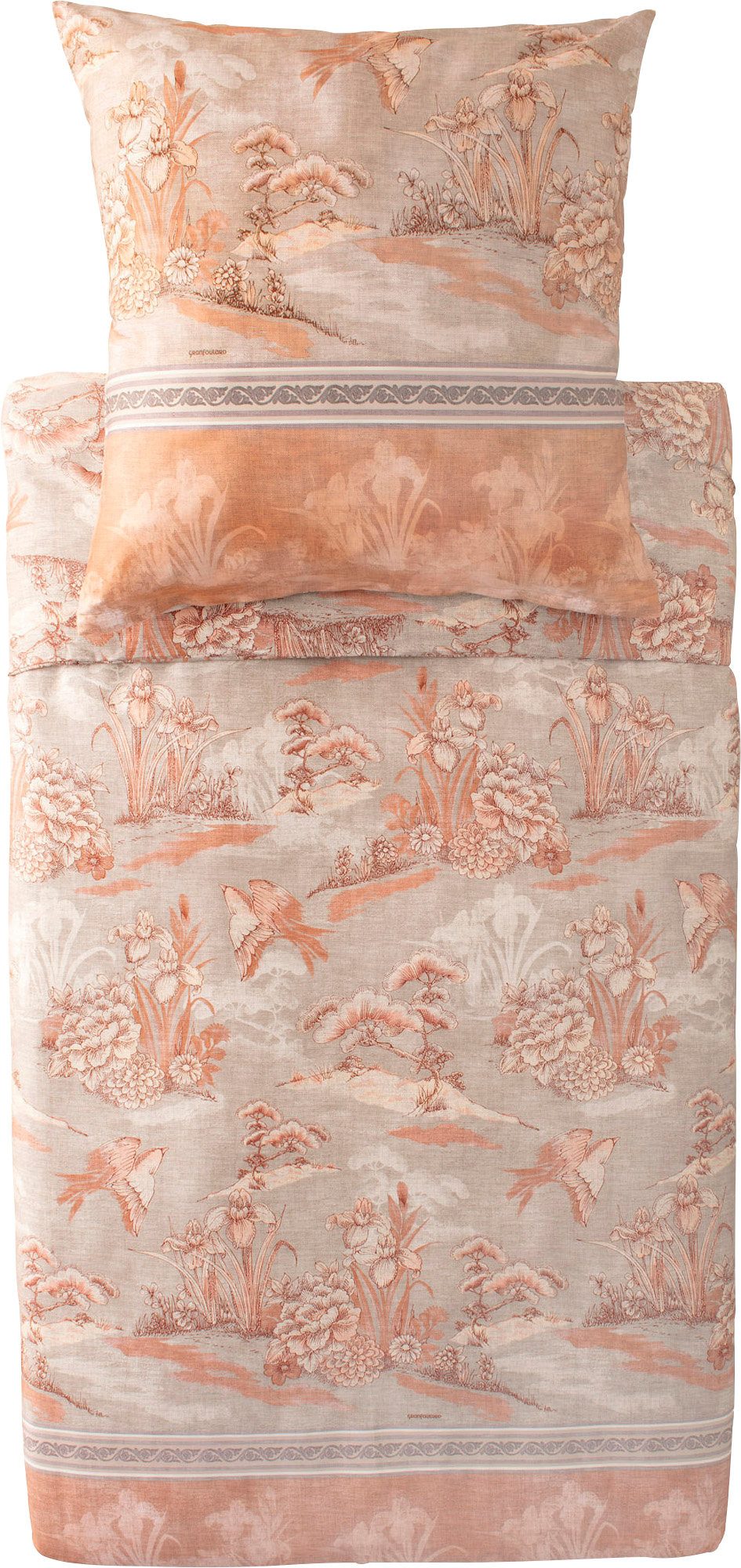 Bassetti Bettwäsche Bettwäsche "Aquaforte", Mako-Satin, Blumen