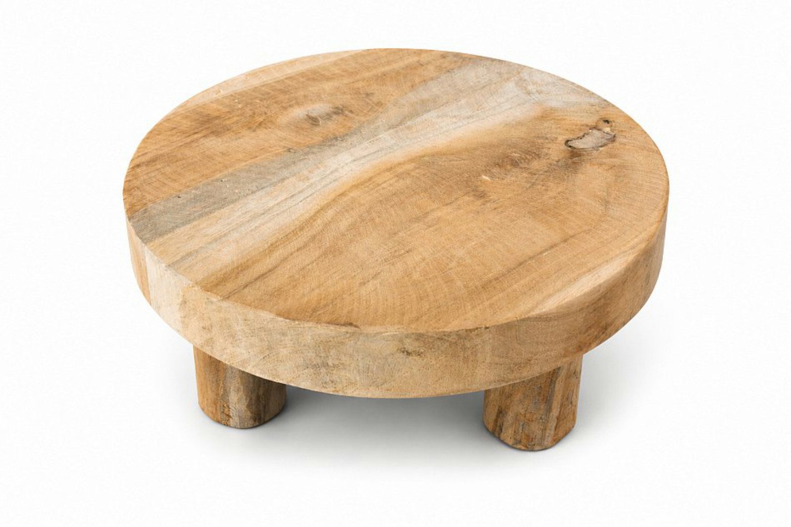 Koopman Blumenhocker Podest Teakholz Miniatur 20x7cm Unikate 2er Set (Set, 2 St., Packung), 2 Stk, Teak, Naturprodukt, Braun, Vierbeiner