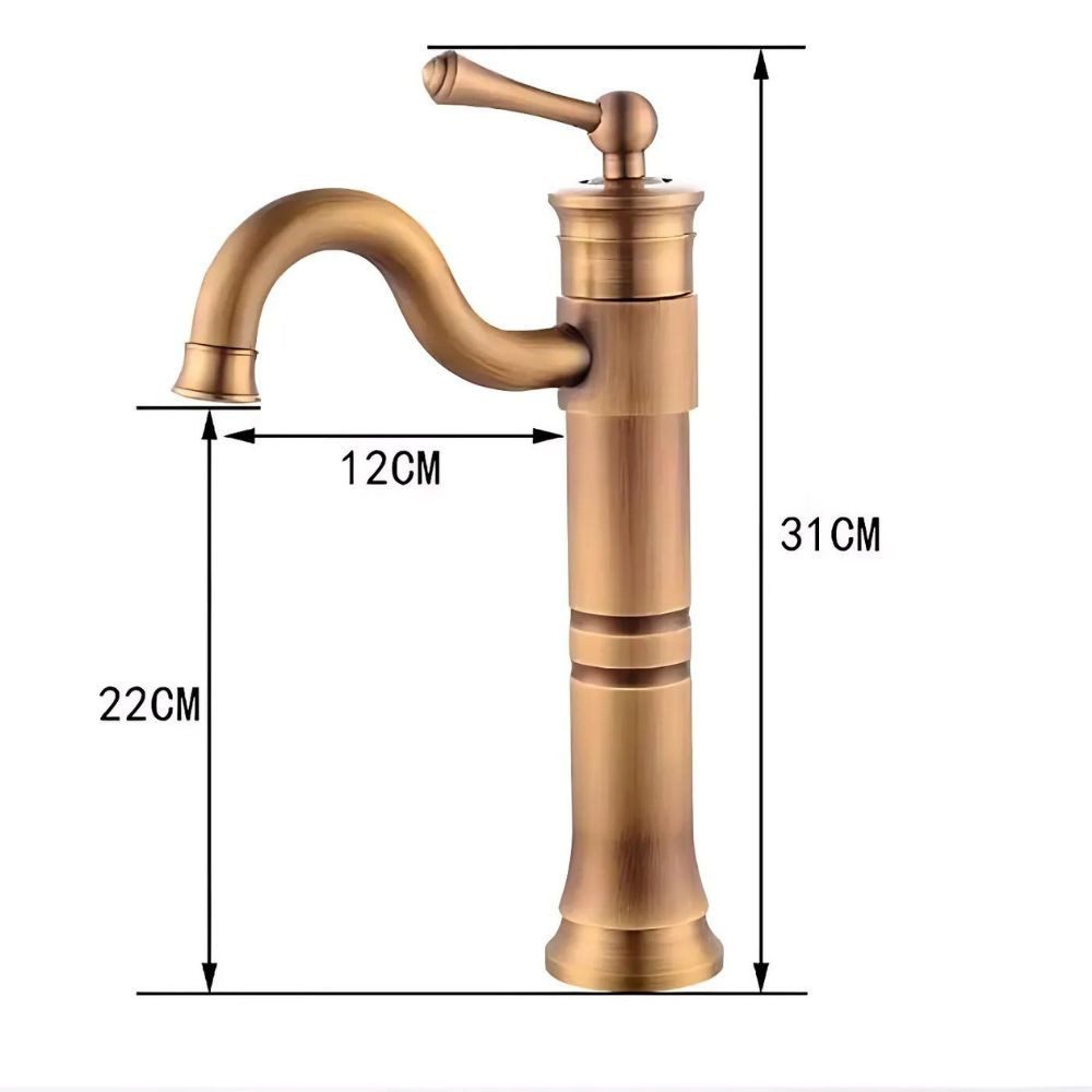 Kinaree Badarmatur Retro Messing Wasserhahn KELUAR Messing, gebürstet