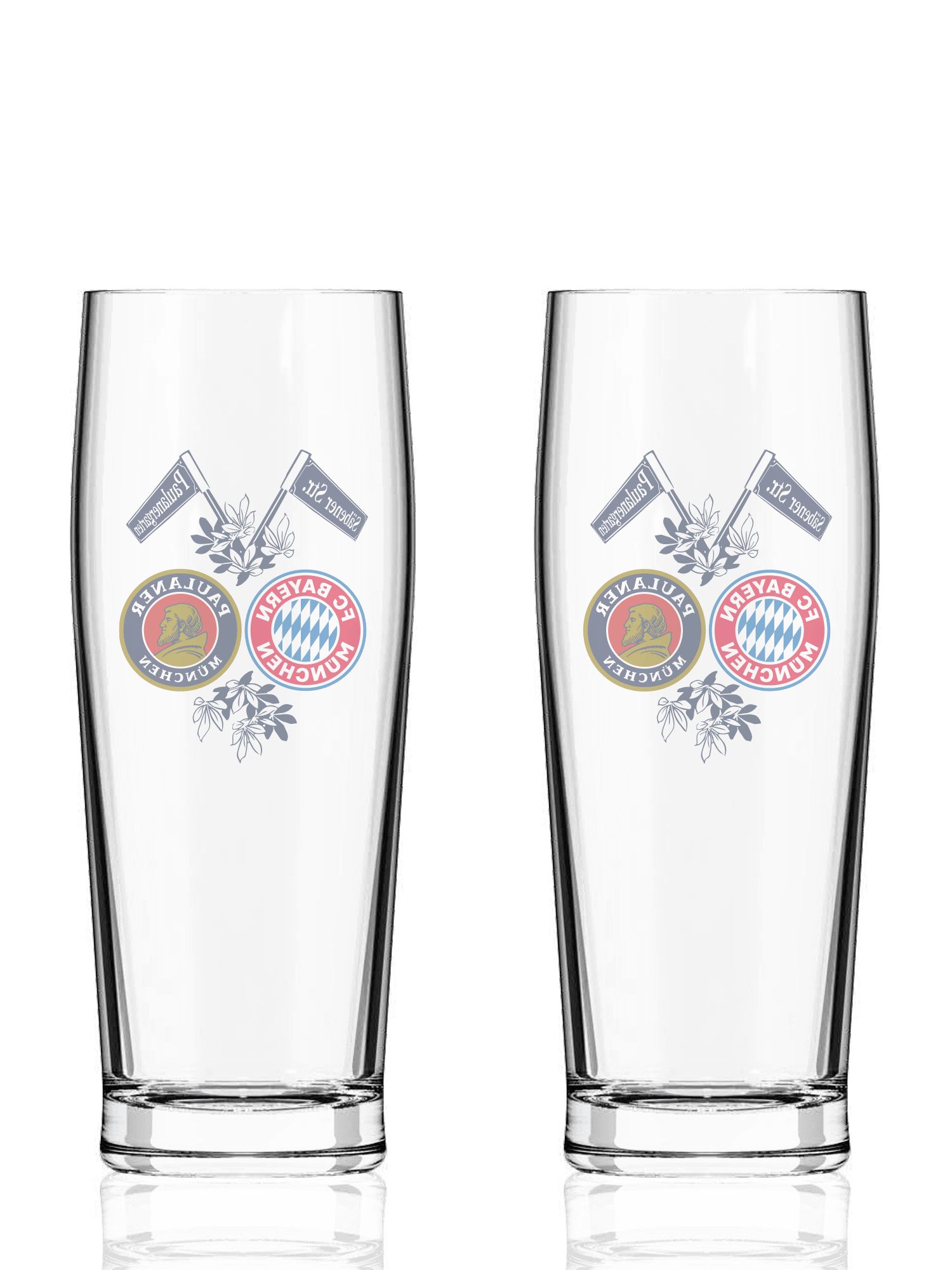 FC Bayern München Gläser-Set FC Bayern München Halbeglas I Bierglas I 2er-Set I Je 0,5 l, Glas