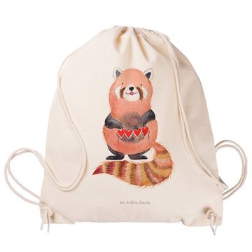 Mr. & Mrs. Panda Sporttasche Roter Panda - Transparent - Geschenk, Stoffbeutel, Lieblingsmensch, S (1-tlg), Umweltfreundlich