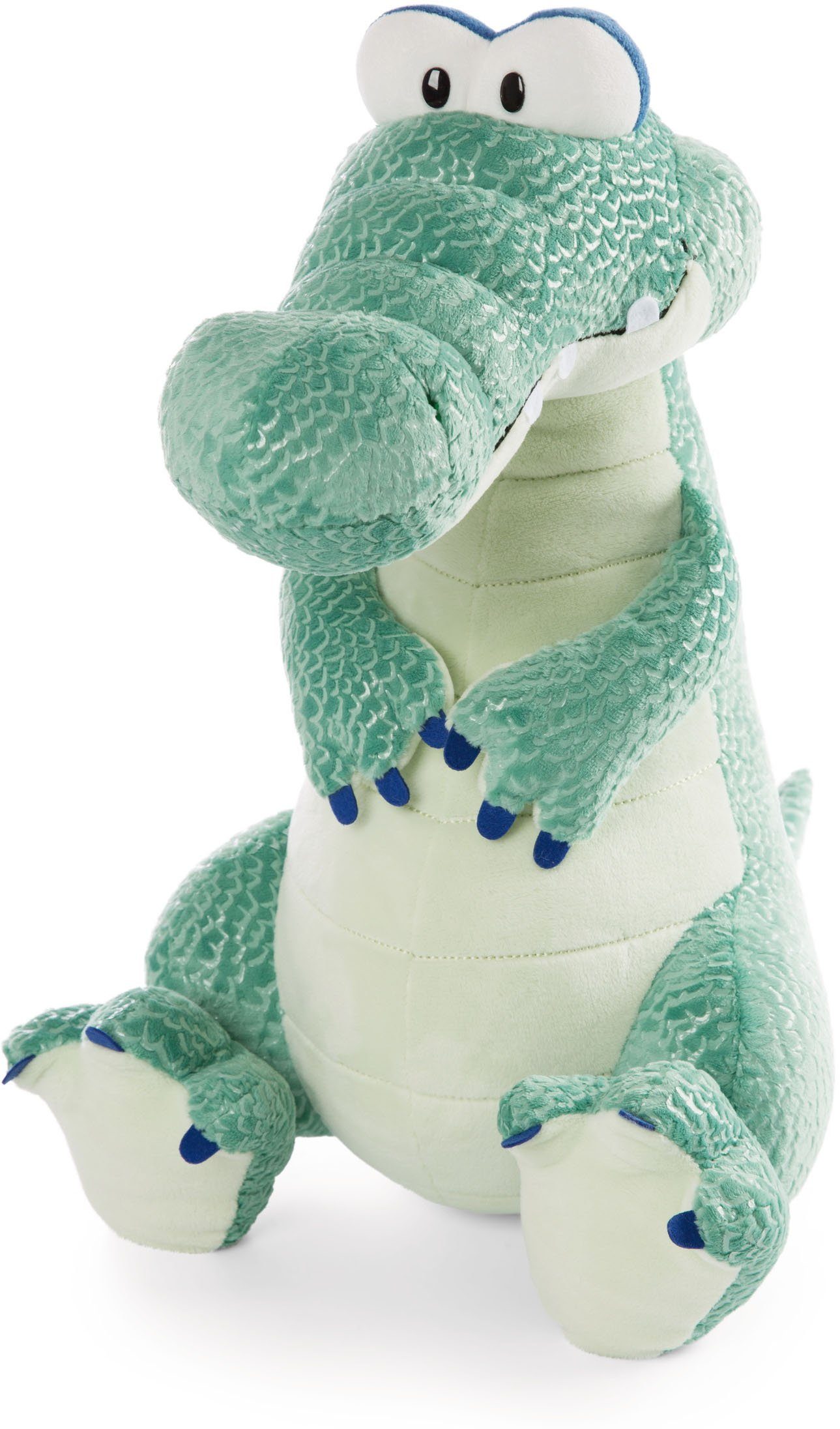 Nici Kuscheltier Wild Friends GREEN, Krokodil Croco McDile, 50 cm, sitzend; enthält recyceltes Material