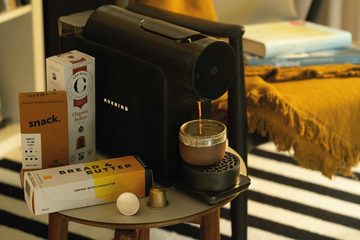 Morning Kapselmaschine Drink Morning, App + int. Waage, Schwarz - inkl. Gratis-Kaffeekapseln