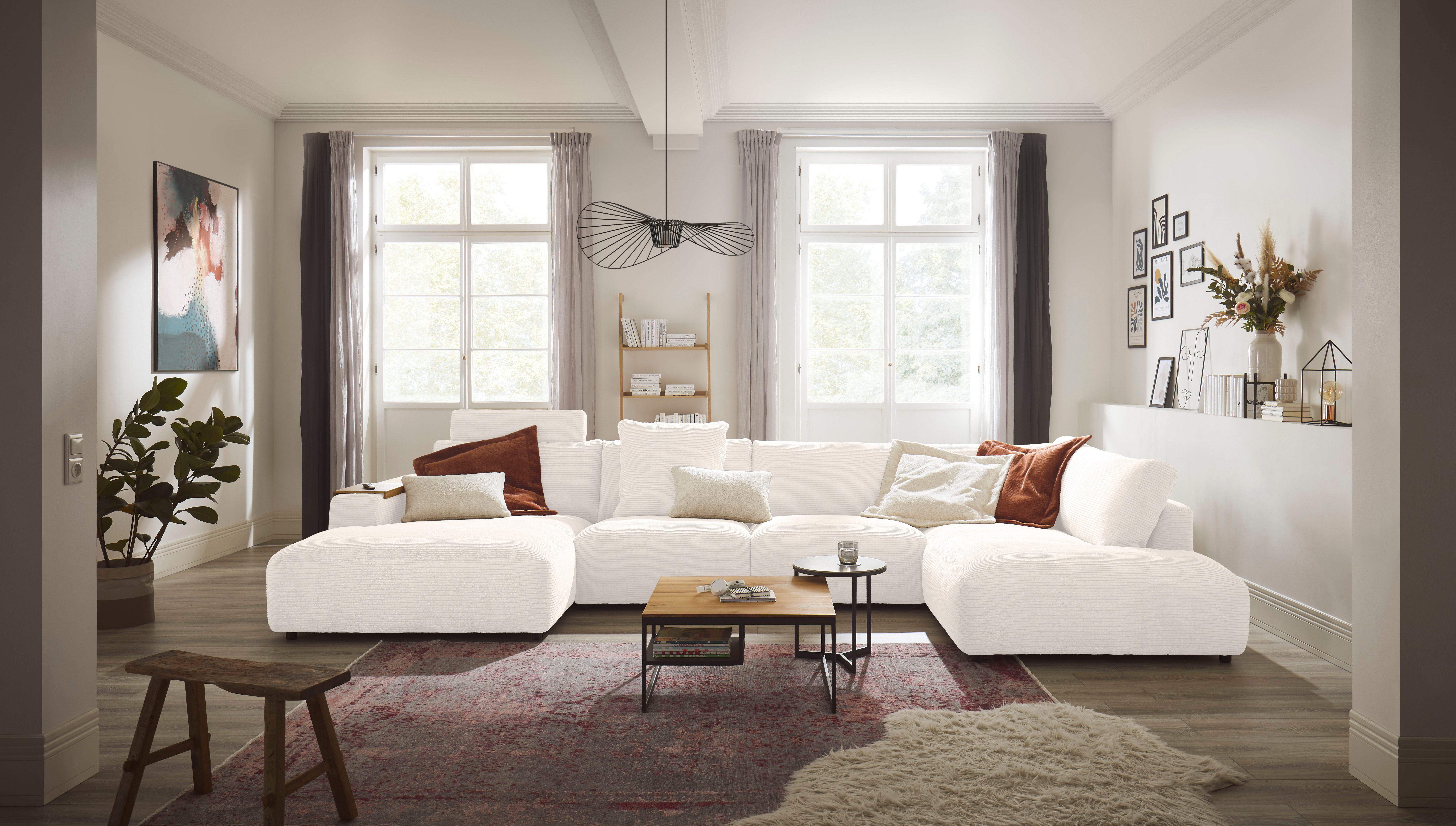 Musterring Wohnlandschaft Lucia bequem und viel Platz, U-Form, Verschiedene Farben, Cord-Bezug, Gesamtbreite 434 cm