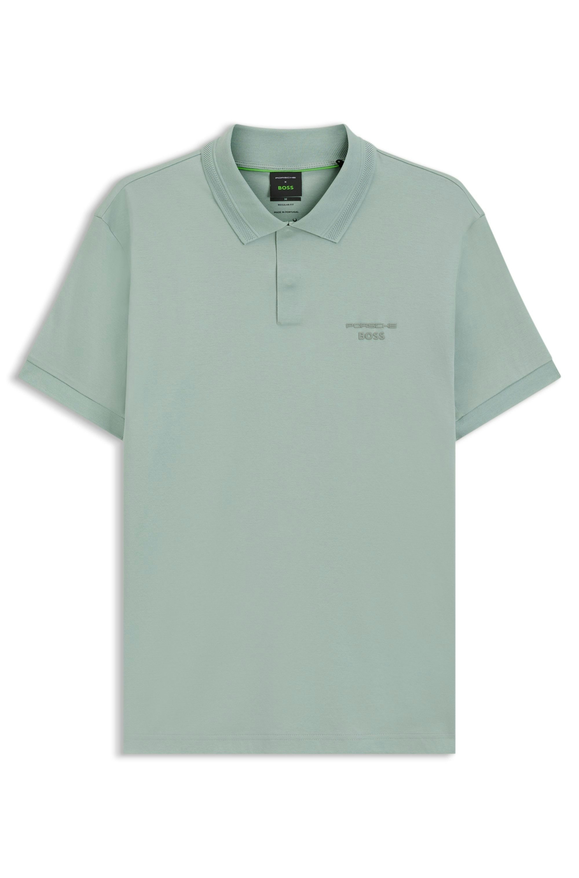 BOSS GREEN Poloshirt Porsche Spirit 70 Capsule Collection Premium Herrenmode Innovative Geruchskontroll-Technologie HEIQ MINT – Bild 4 von 5