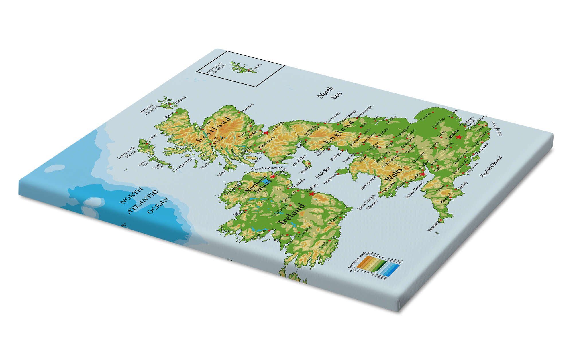 Posterlounge Poster Editors Choice, Topografische Karte günstig online kaufen