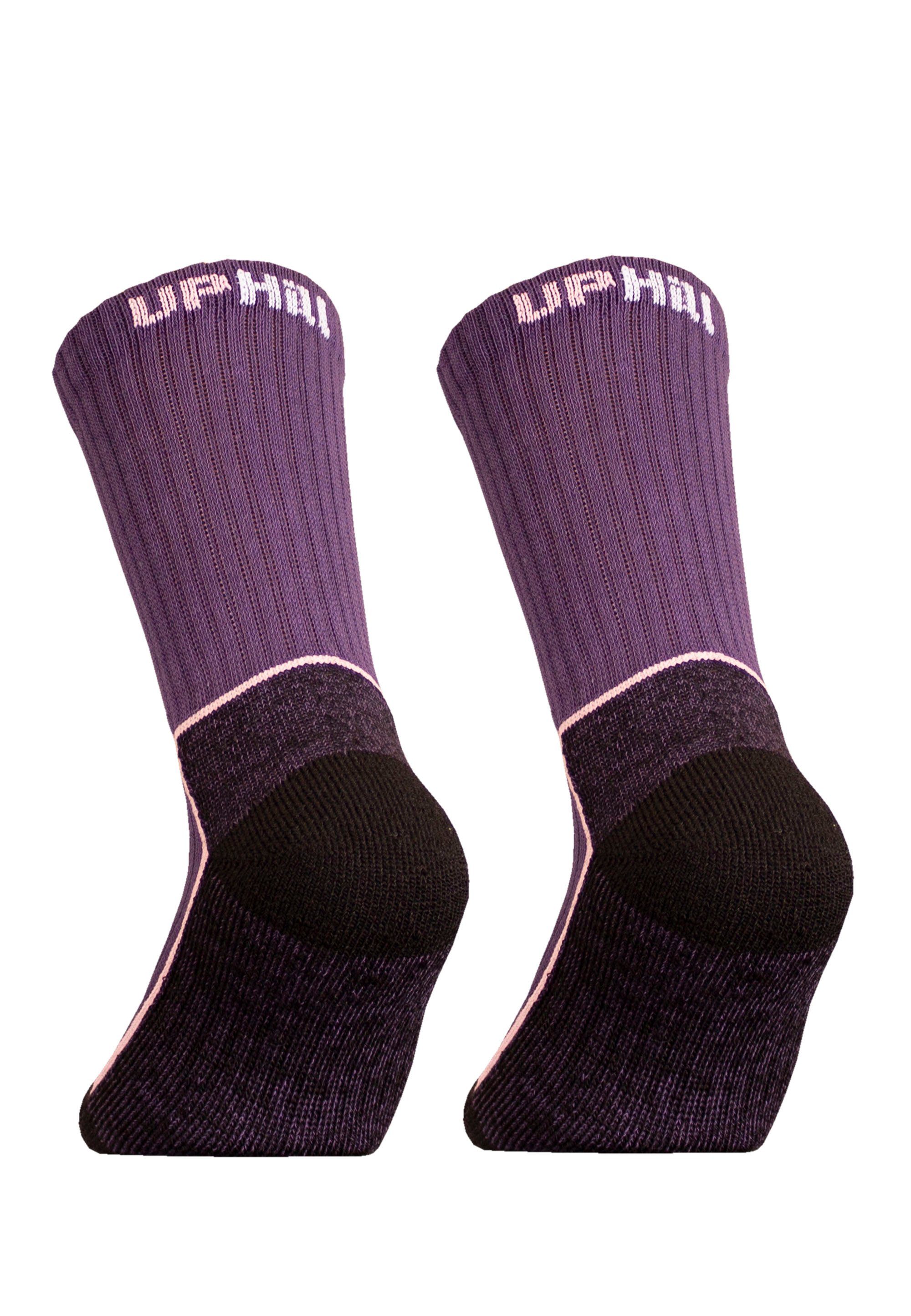 SAANA Pack lila mit (2-Paar) JR Flextech-Struktur Socken UphillSport 2er