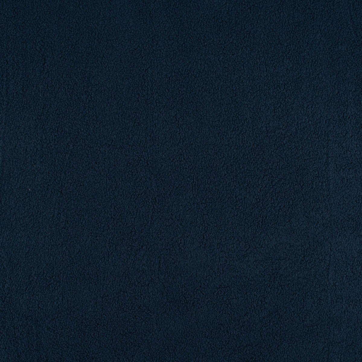 Thumbnail - SCHÖNER LEBEN. Stoff Sweatstoff Sherpa Fleece dünn einfarbig dunkelblau 1,50m Breite, allergikergeeignet