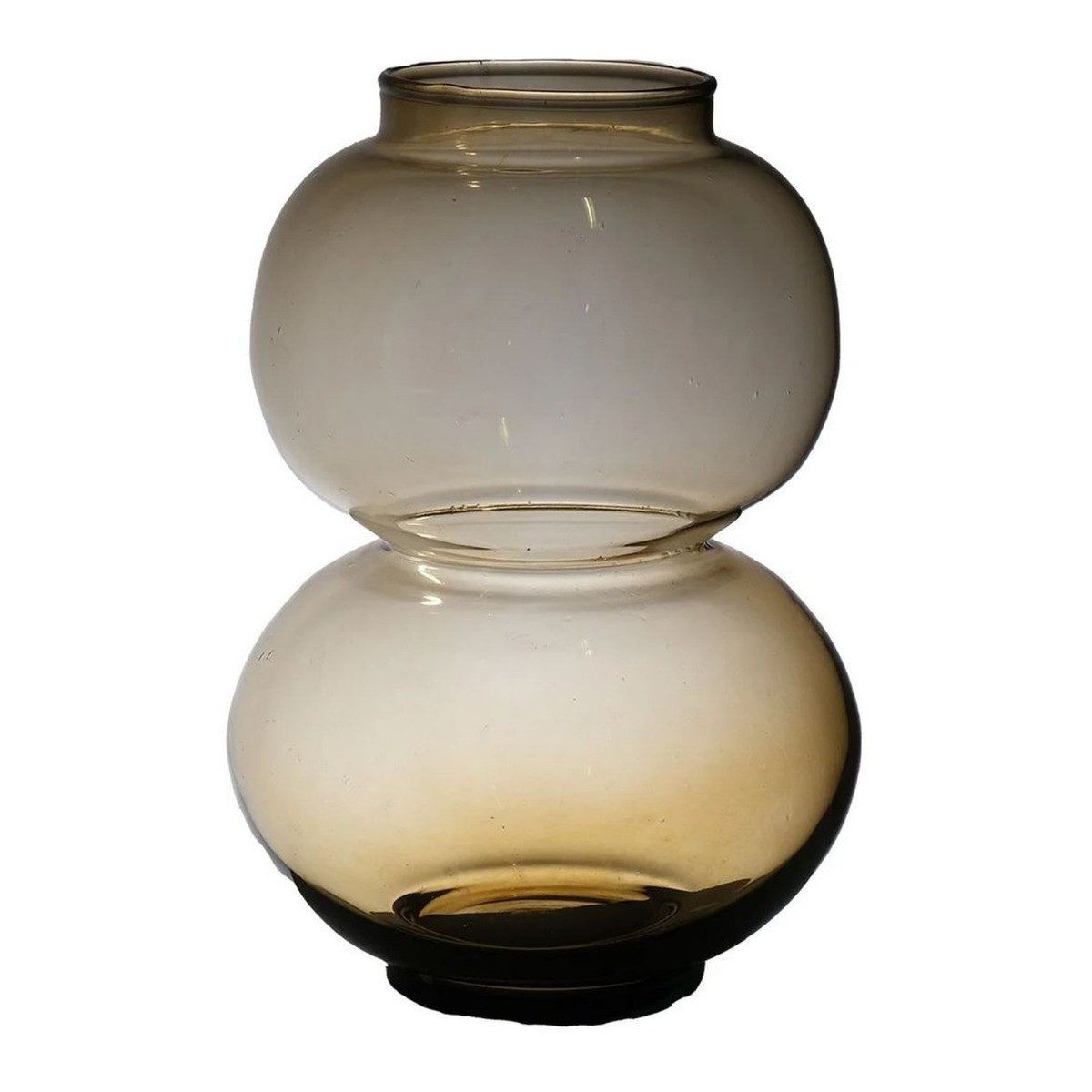 INNA-Glas Kugelvase Kugelige Glas Vase HERIBETO, recycelt, orange-brau