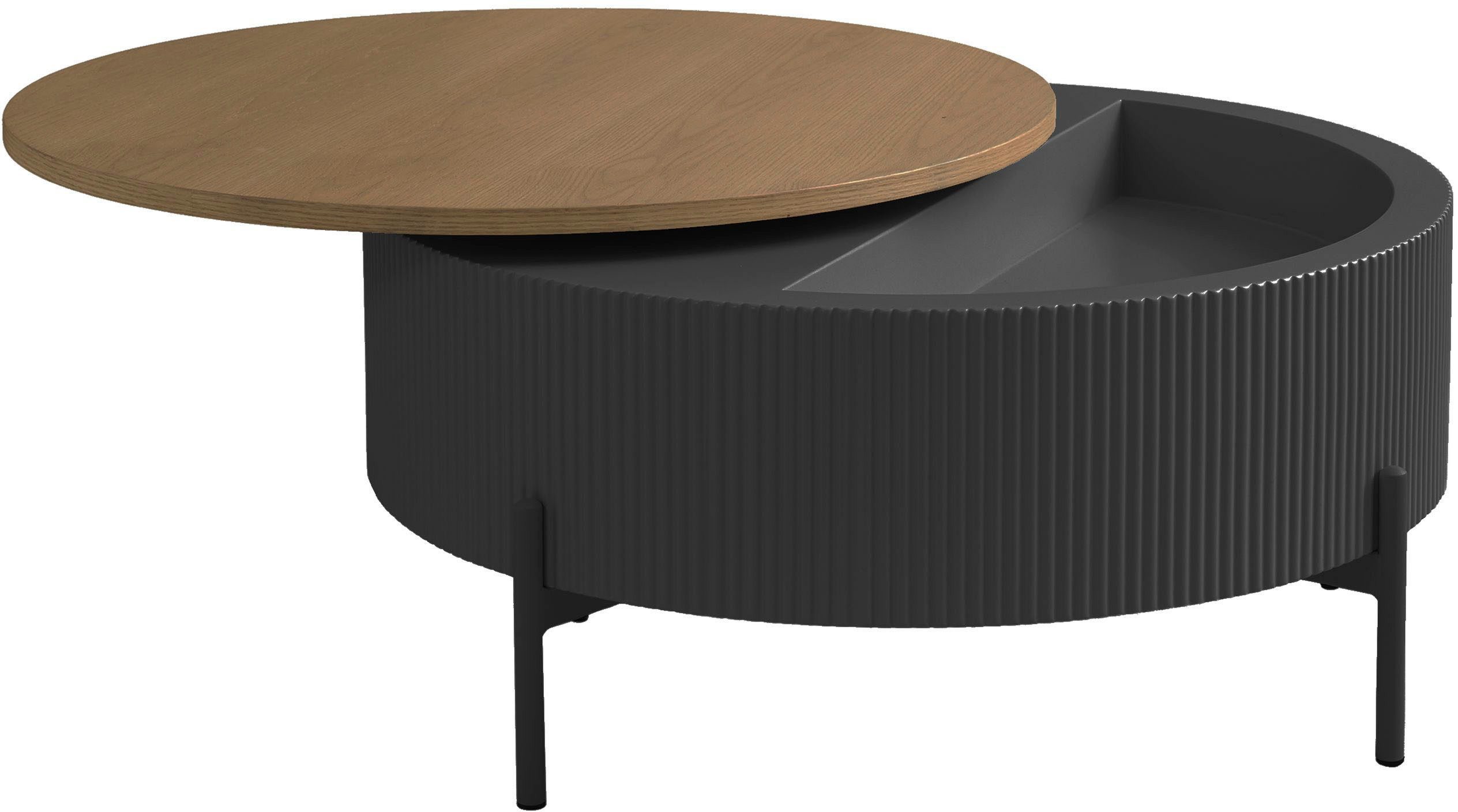 SCHÖNER WOHNEN-Kollektion Couchtisch HEROY (1-St), 80 cm, Tischplatte drehbar mit Stauraum – Bild 3 von 5