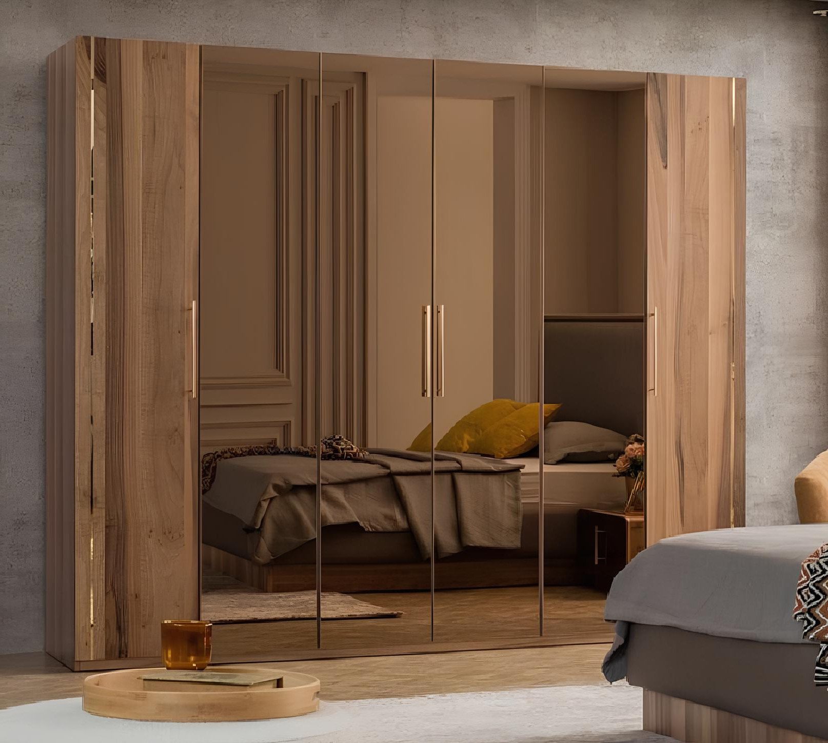 Xlmoebel Kleiderschrank Moderner Holzschrank mit elegantem Design und viel Stauraum (1-St., Kleiderschrank) Hergestellt in Europa