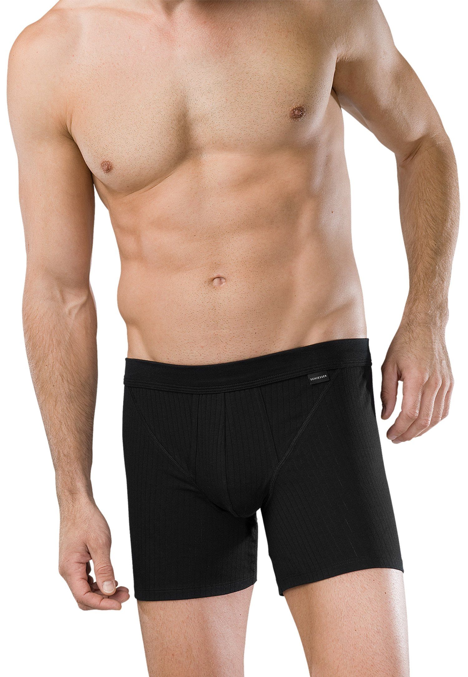 Wäsche/Bademode Boxershorts Schiesser Boxershorts Cotton Essentials Authentic (2 Stück) Herren Shorts im Doppelpack