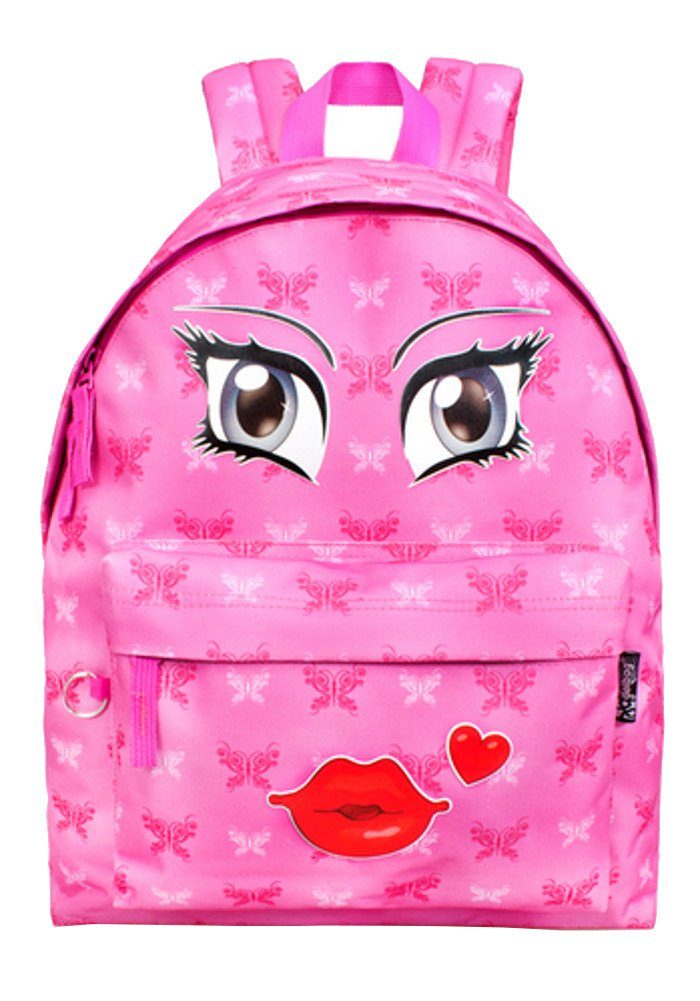 J.M. Inacio Freizeitrucksack Rucksack Motiv Face Gesicht Lippen Kiss Tasche Schultasche Schule