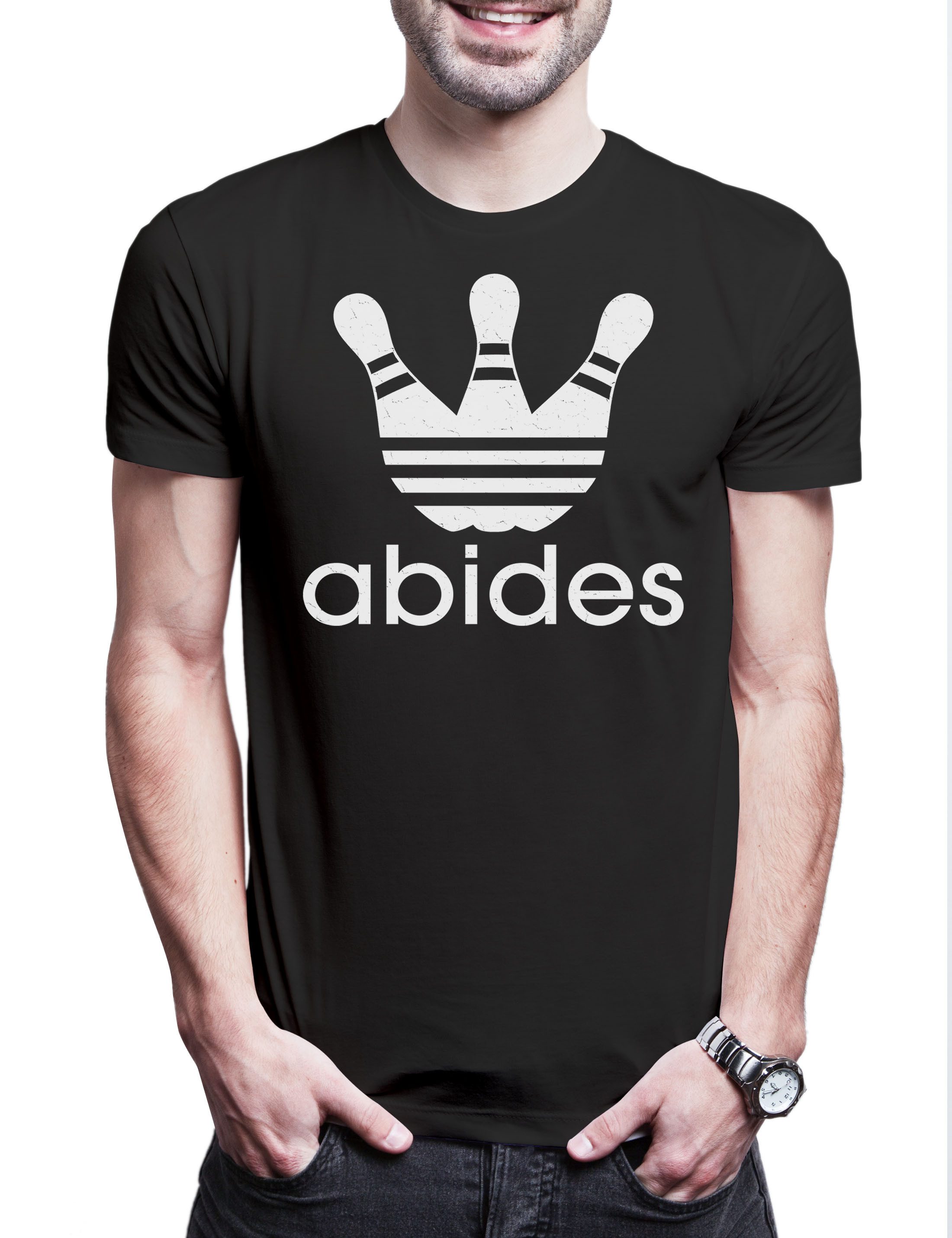 Print-Shirt Abides Logo Herren T-Shirt The Dude Big Walter Air Lebowski Sobchak