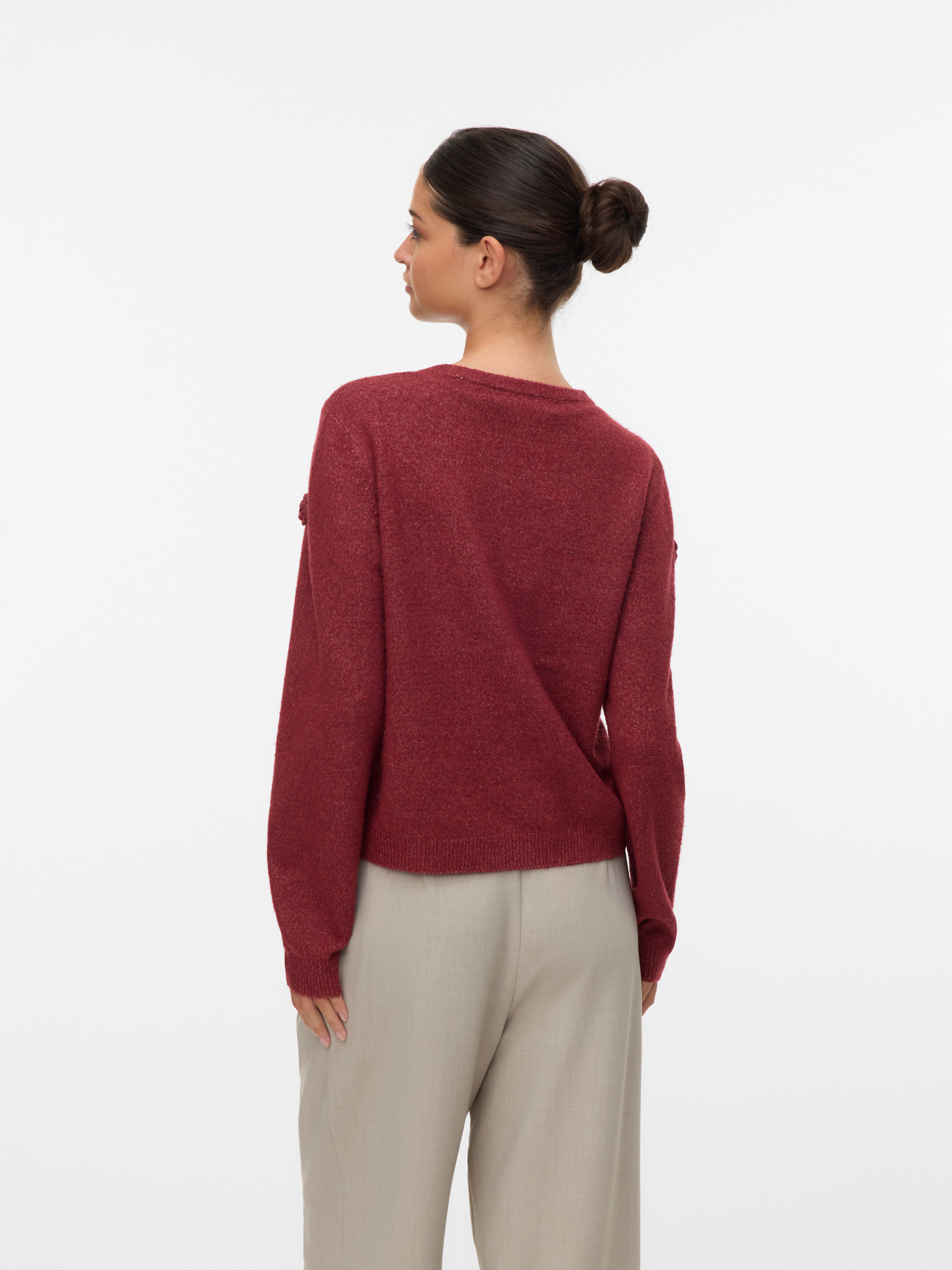 Vero Moda Rundhalspullover VMROSE LS O-NECK günstig online kaufen