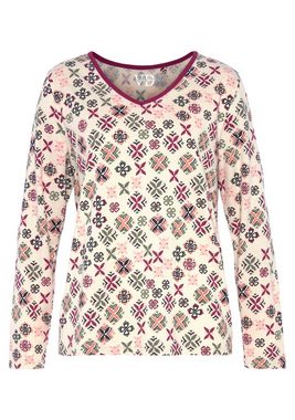 Vivance Dreams Pyjama (2 tlg) mit grafisch-floralem Alloverdruck