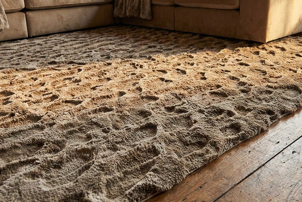 riess-ambiente Designteppich DUNE 230x160cm taupe - Polyester, Indoor, 3D-Effekt, flauschig, modern, rechteckig, Höhe: 36 mm, Hochflor-Teppich mit Hoch-Tief-Eff – Bild 3 von 5