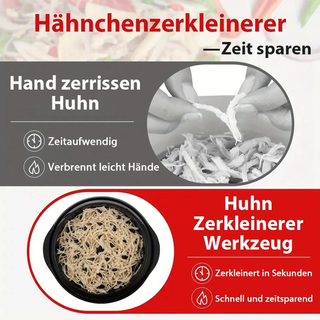 professionelles TUABUR Hähnchenbrustschredder-Werkzeug Küchenreibe Hähnchenschredder, Rot