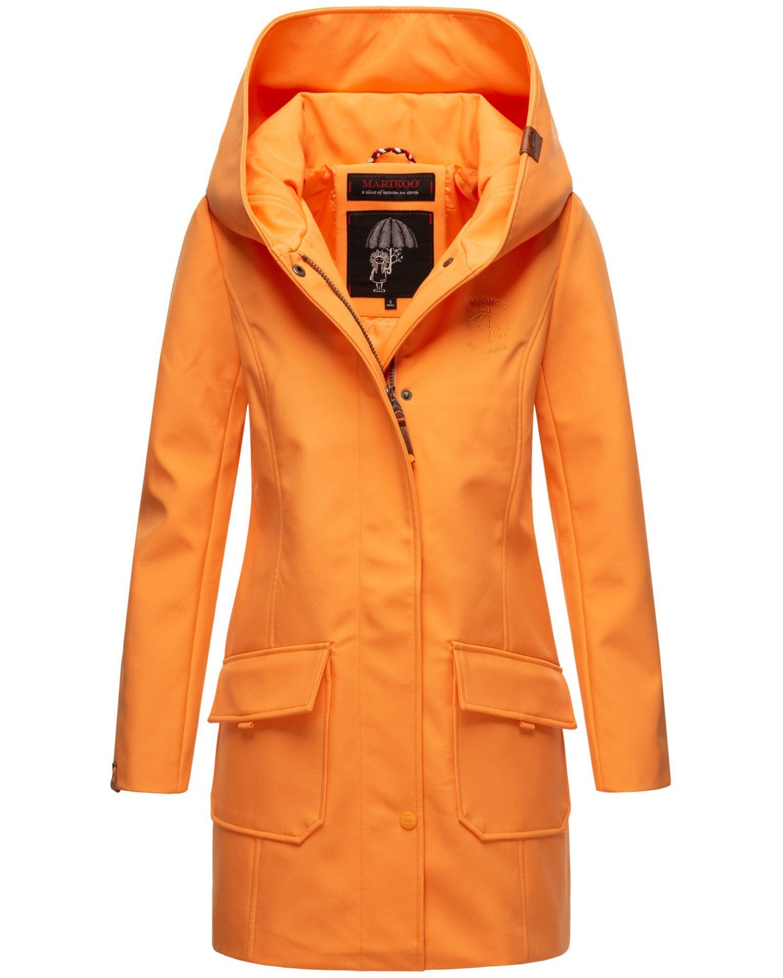 Marikoo Softshelljacke Mayleen Kapuze großer mit Sorbet Apricot