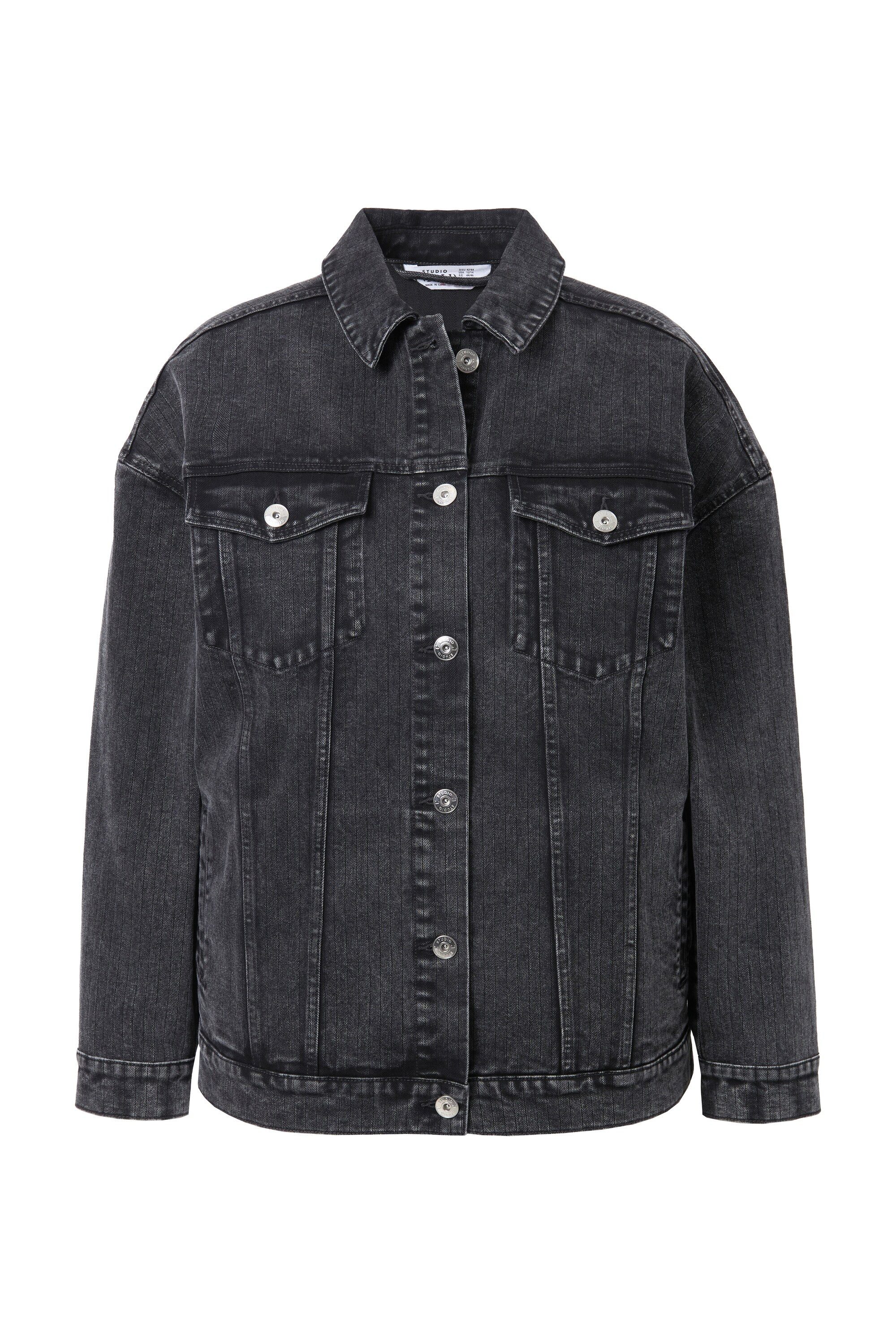 Studio Untold Jeansjacke Jeansjacke Oversize Shape Nadelstreifen günstig online kaufen