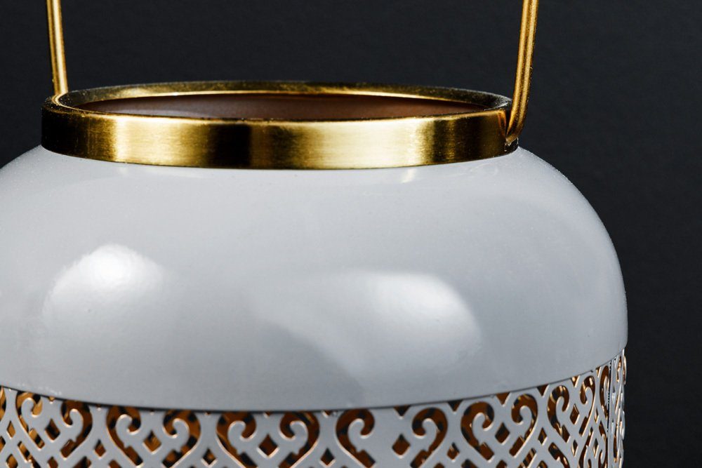 Dekoration · St), Design (Einzelartikel, 40cm Wohnzimmer Metall Kerzenlaterne riess-ambiente pastell 1 Windlicht CANDLELIGHT gold · orientalisches grau · ·