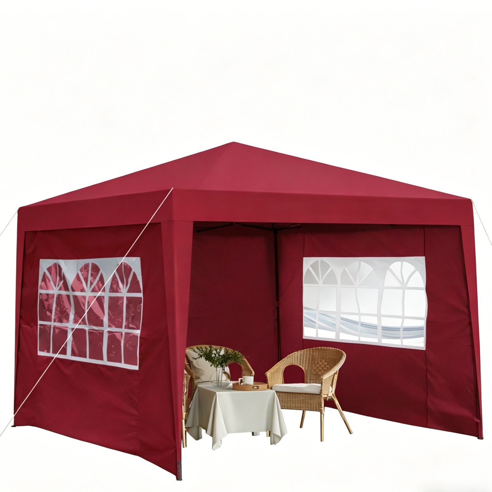 ibettertec Faltpavillon Faltpavillon 3x3m–wasserdicht,UV-Schutz 50+geeignet Party und Camping