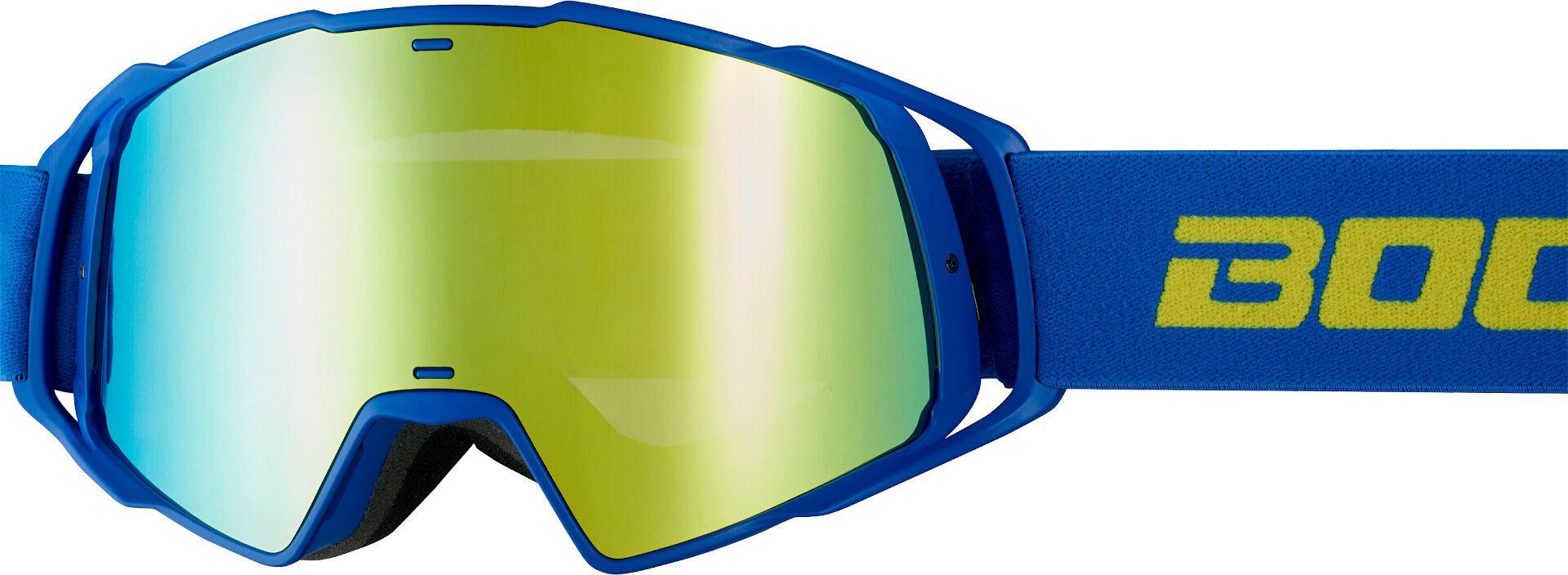 Bogotto Motorradbrille B-Faster Motocross Brille Blue/Yellow